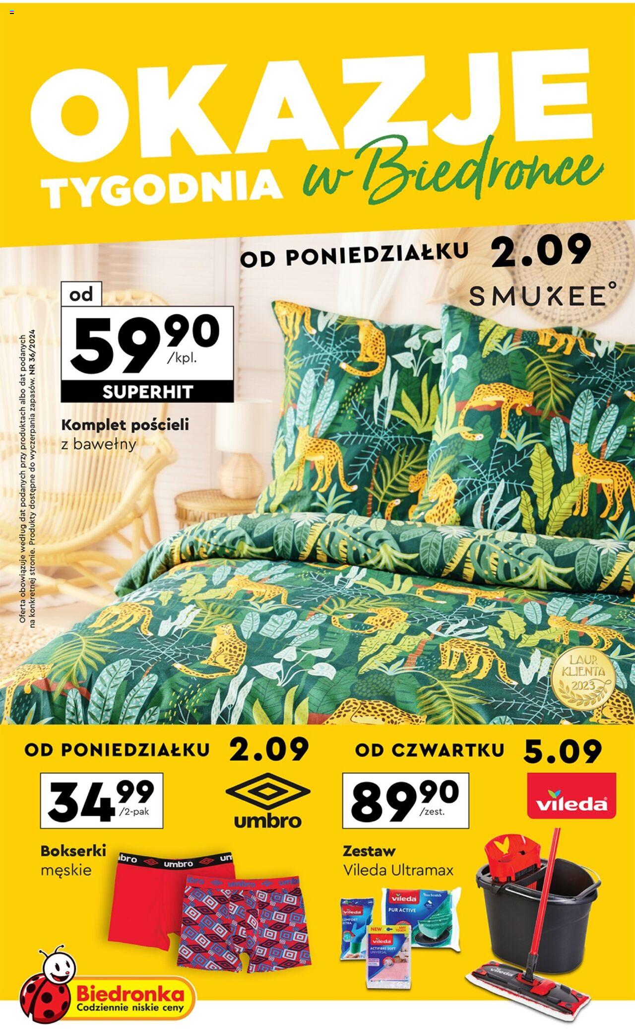 Biedronka gazetka Okazje tygodnia ważna od 02.08.2024 do 14.09.2024 strona 1
