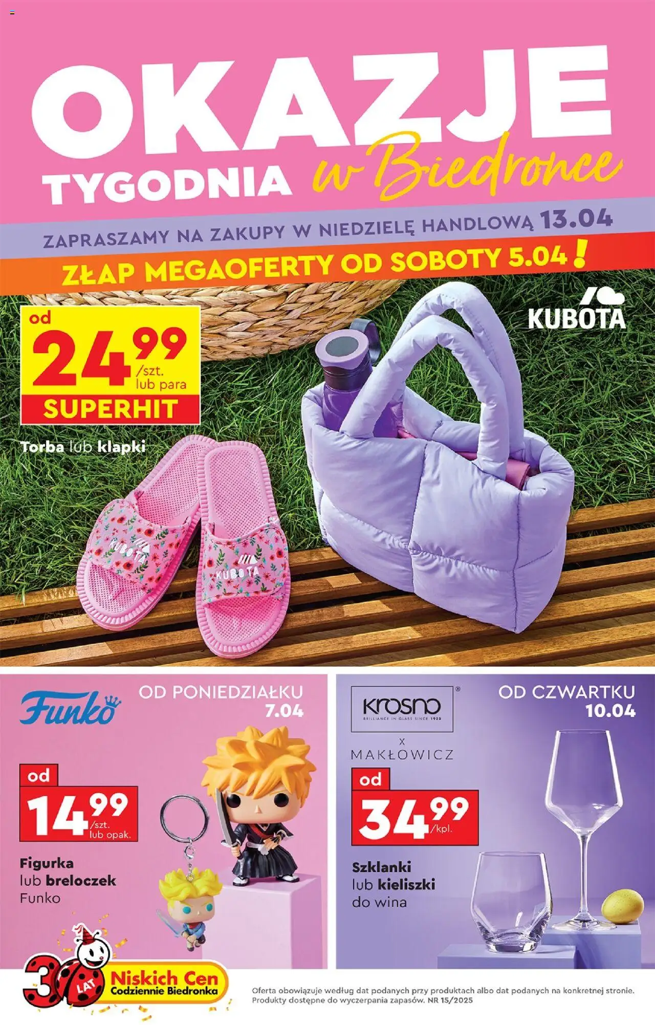 Biedronka gazetka Okazje tygodnia ważna od 05.04.2025 do 19.04.2025 strona 1
