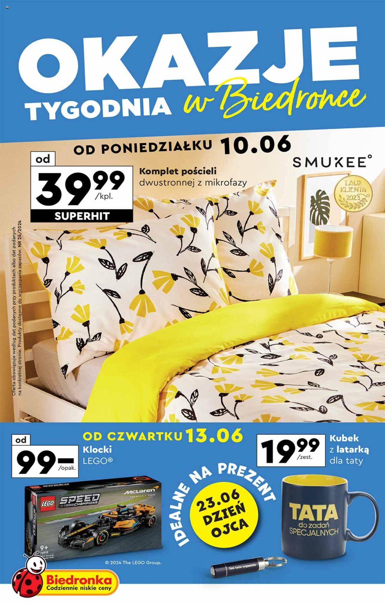 Biedronka gazetka Okazje tygodnia ważna od 10.06.2024 do 22.06.2024 strona 1