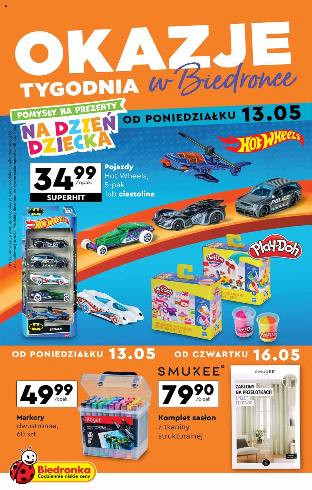 Biedronka gazetka Okazje tygodnia ważna od  13.05.2024 do 25.05.2024 strona 1