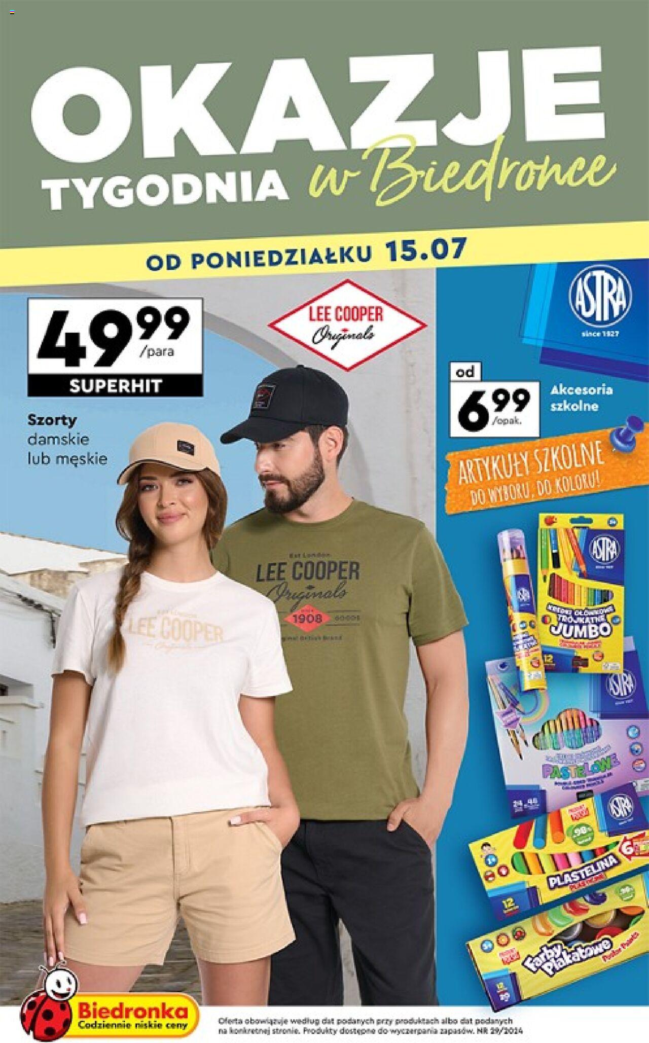 Biedronka gazetka Okazje tygodnia ważna od 15.07.2024 do 27.07.2024 strona 1