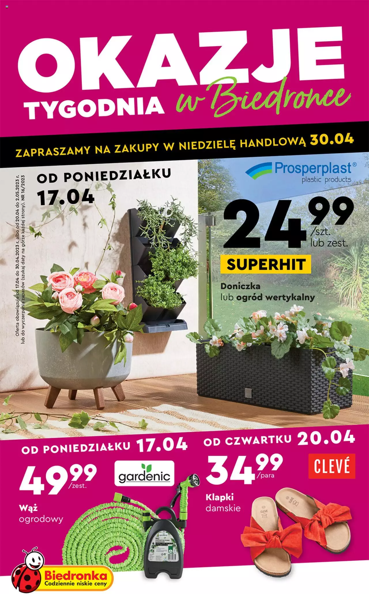 Biedronka gazetka Okazje tygodnia ważna od  17.04.2023 do 30.04.2023 strona 1