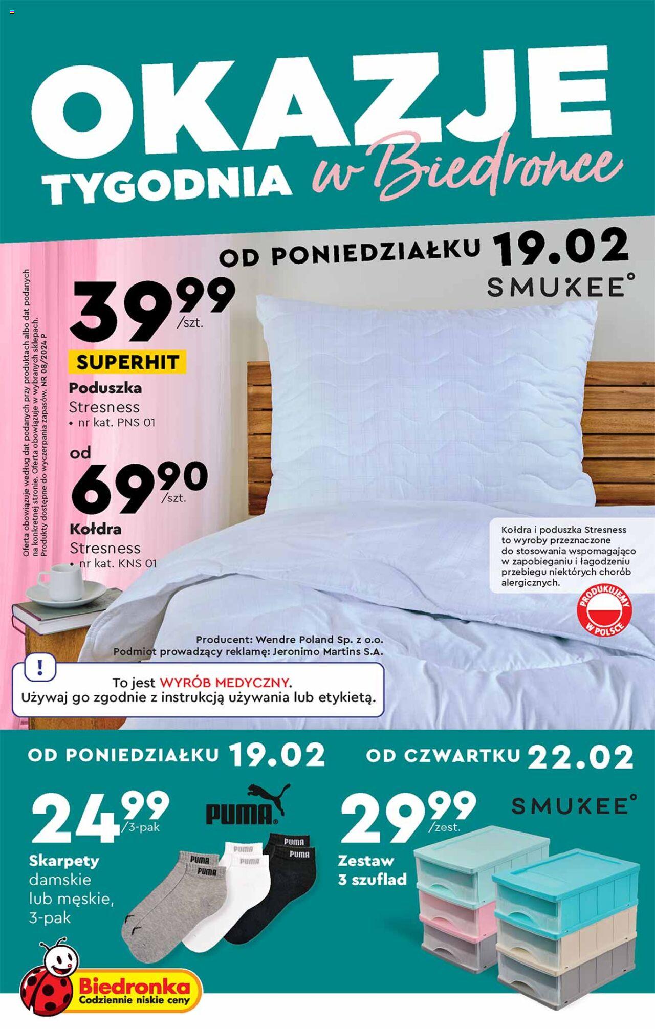Biedronka gazetka Okazje tygodnia ważna od 19.02.2024 do 02.03.2024 strona 1