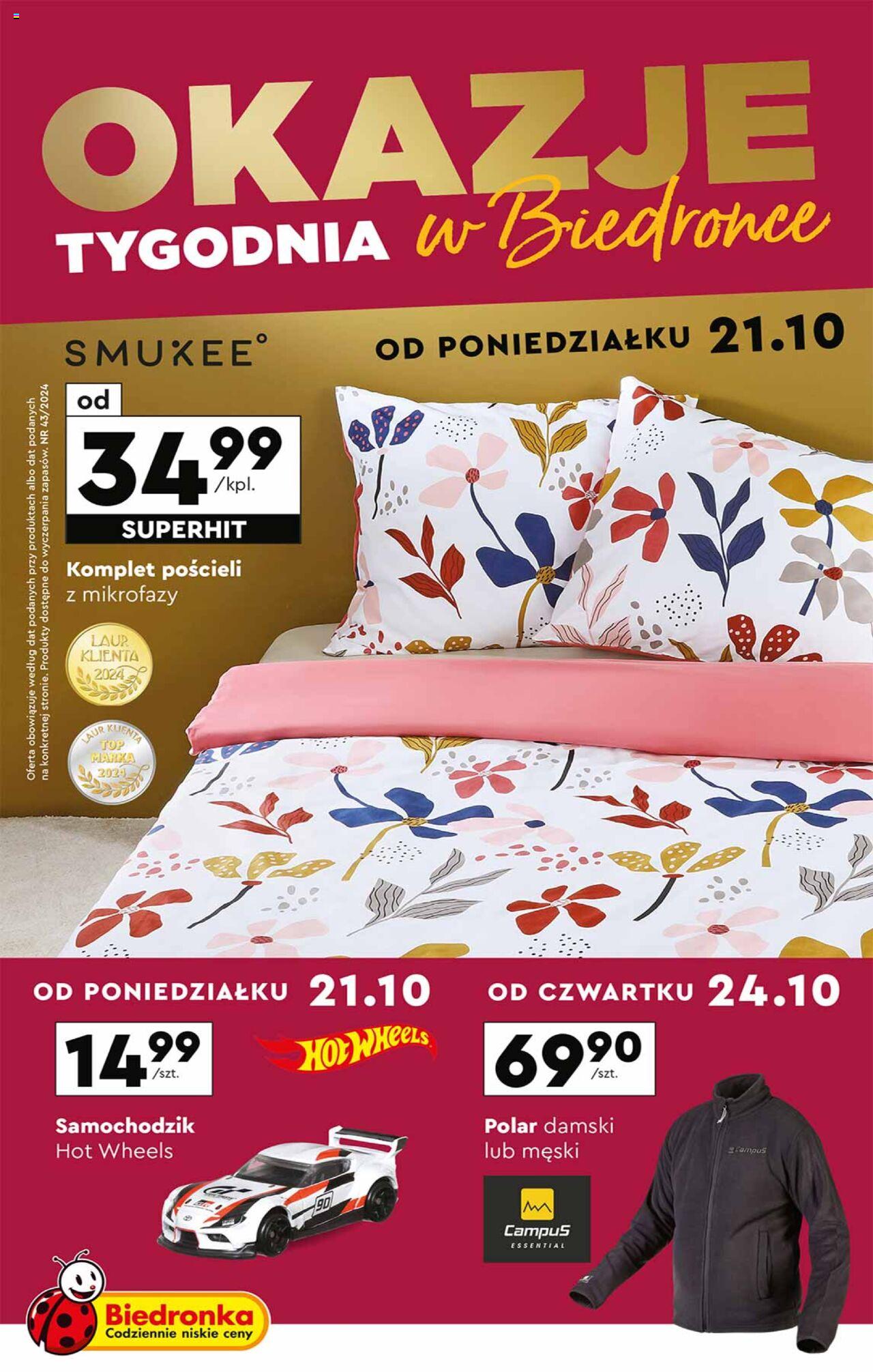 Biedronka gazetka Okazje tygodnia ważna od 21.10.2024 do 02.11.2024 strona 1