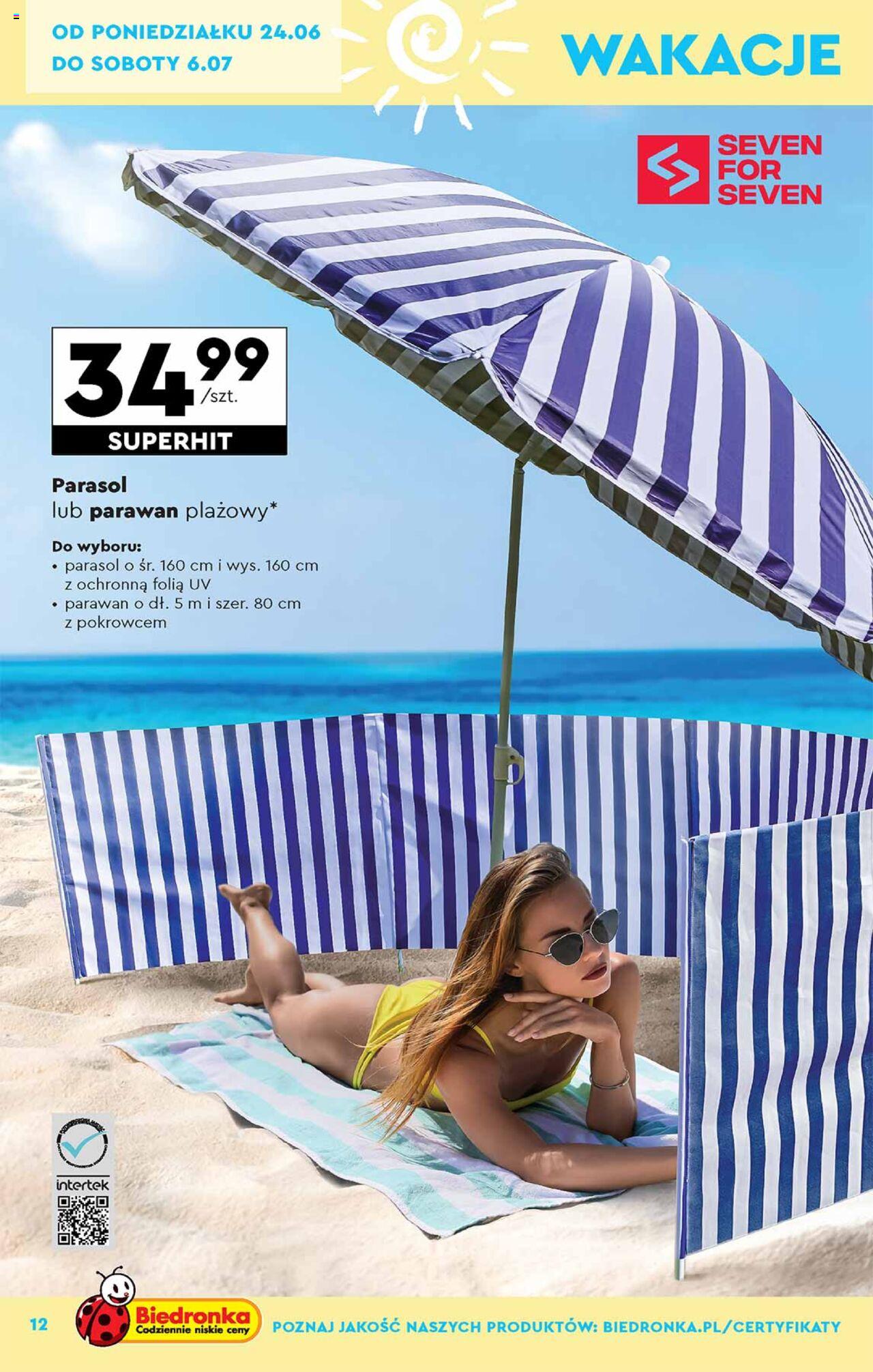 Biedronka gazetka Okazje tygodnia ważna od 24.06.2024 do 06.07.2024 strona 12