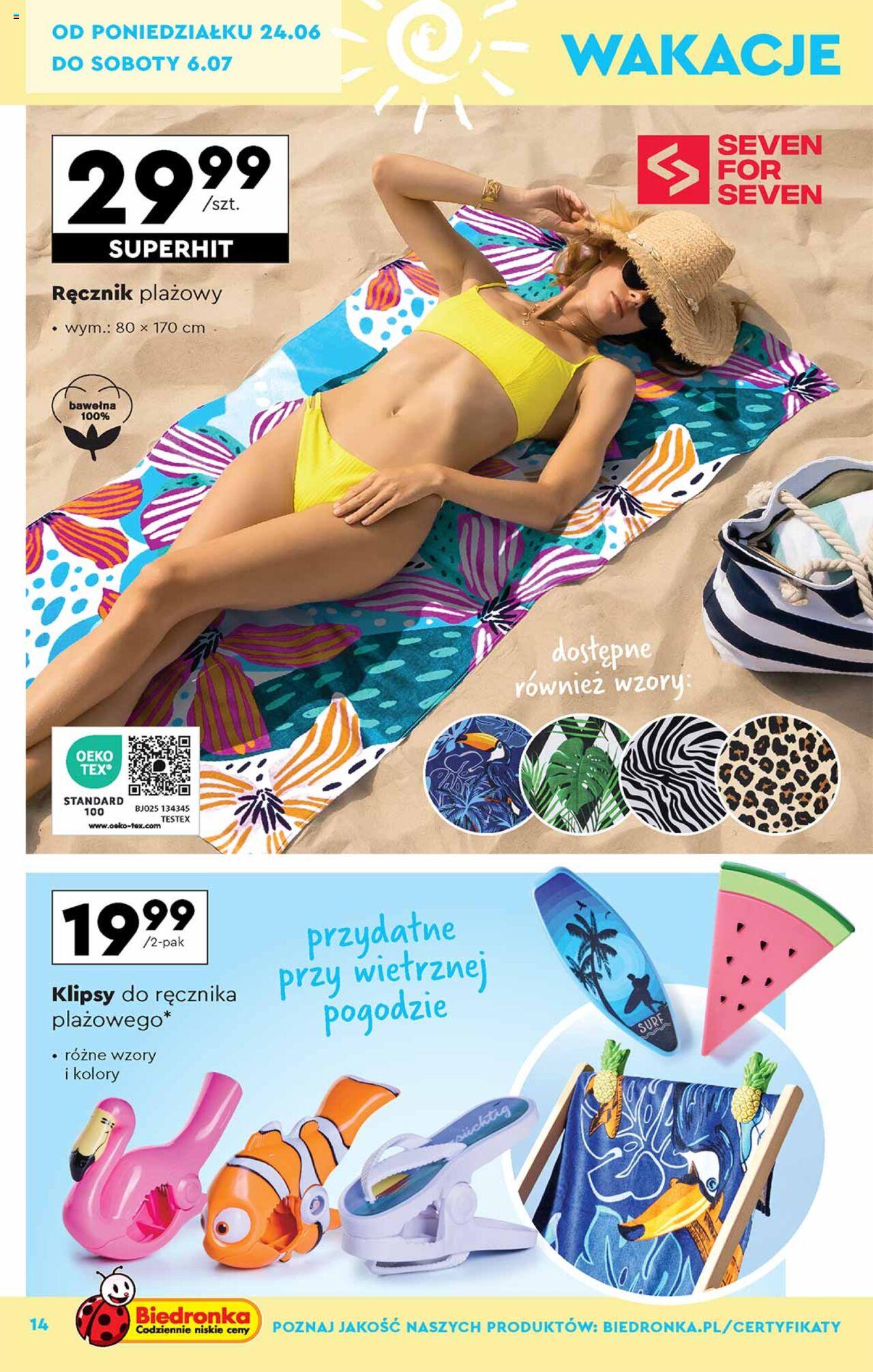 Biedronka gazetka Okazje tygodnia ważna od 24.06.2024 do 06.07.2024 strona 14