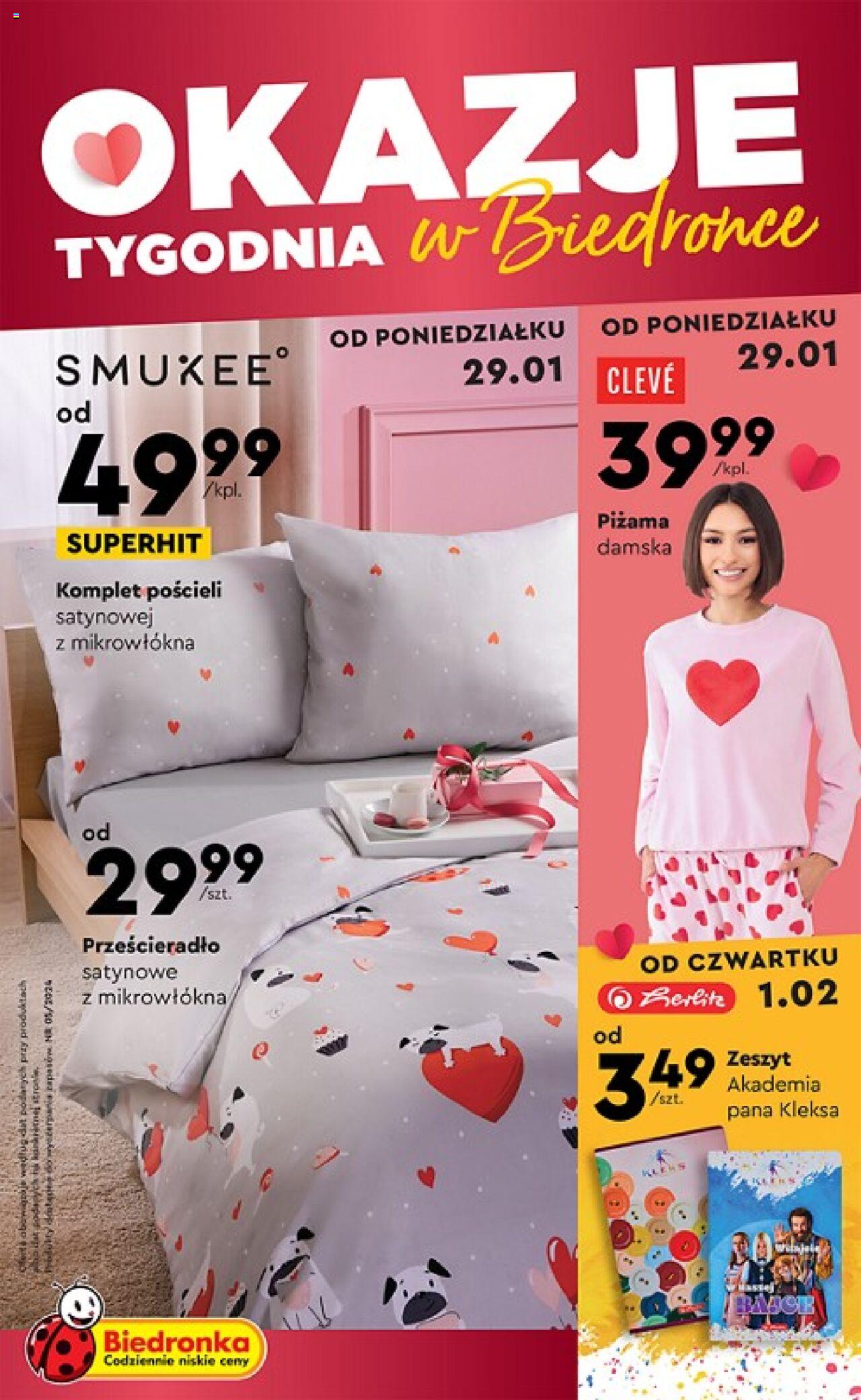 Biedronka gazetka Okazje tygodnia ważna od 29.01.2024 do 14.02.2024 strona 1
