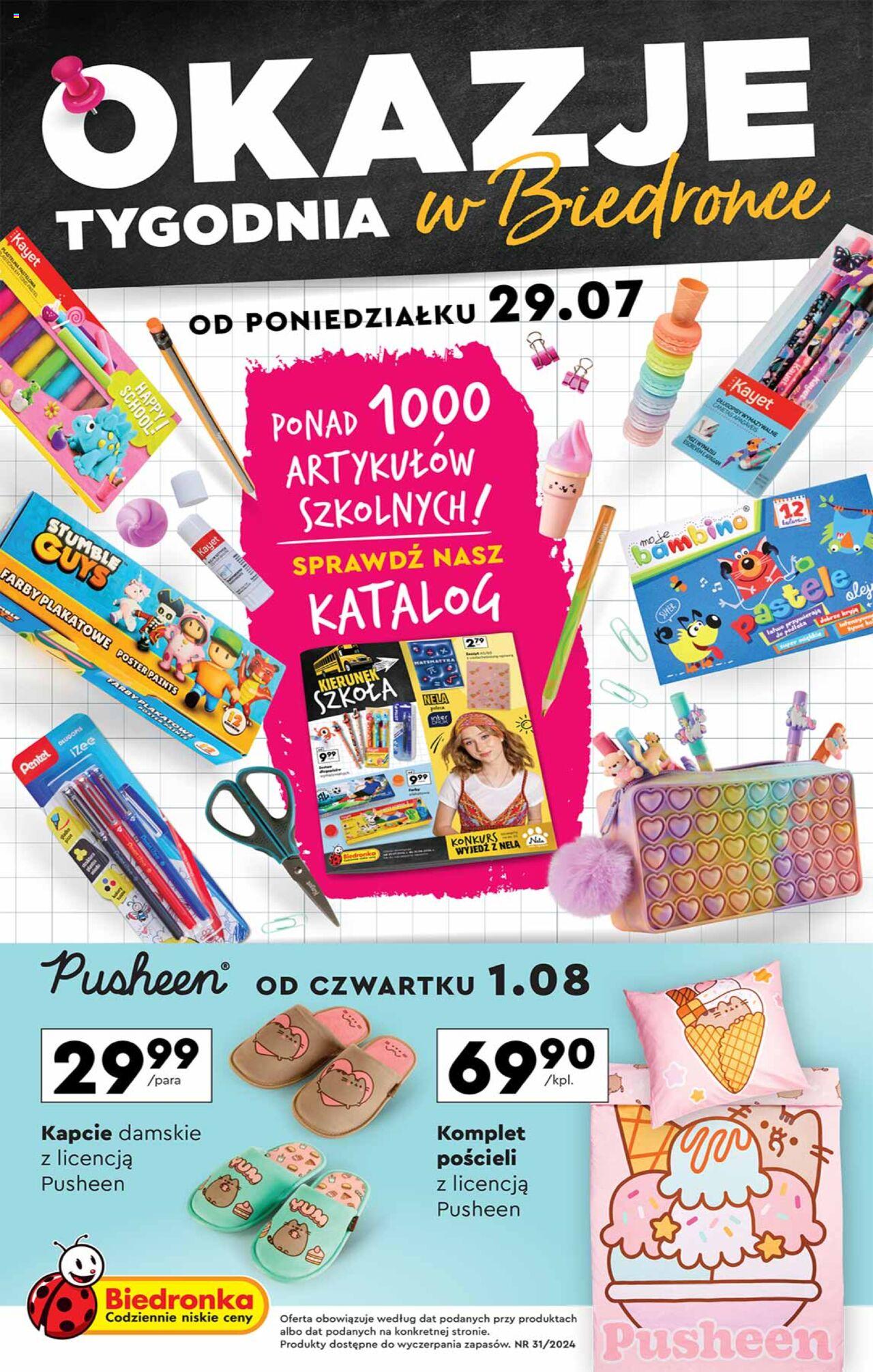 Biedronka gazetka Okazje tygodnia ważna od 29.07.2024 do 10.08.2024 strona 1