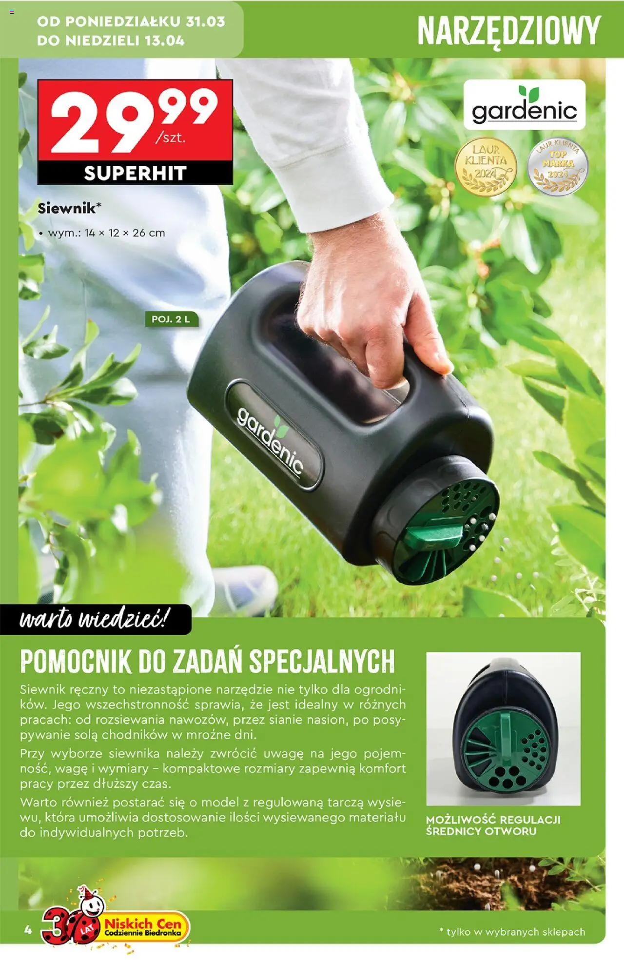 Biedronka gazetka Sezon ogrodowy ważna od 31.03.2025 do 13.04.2025 strona 4
