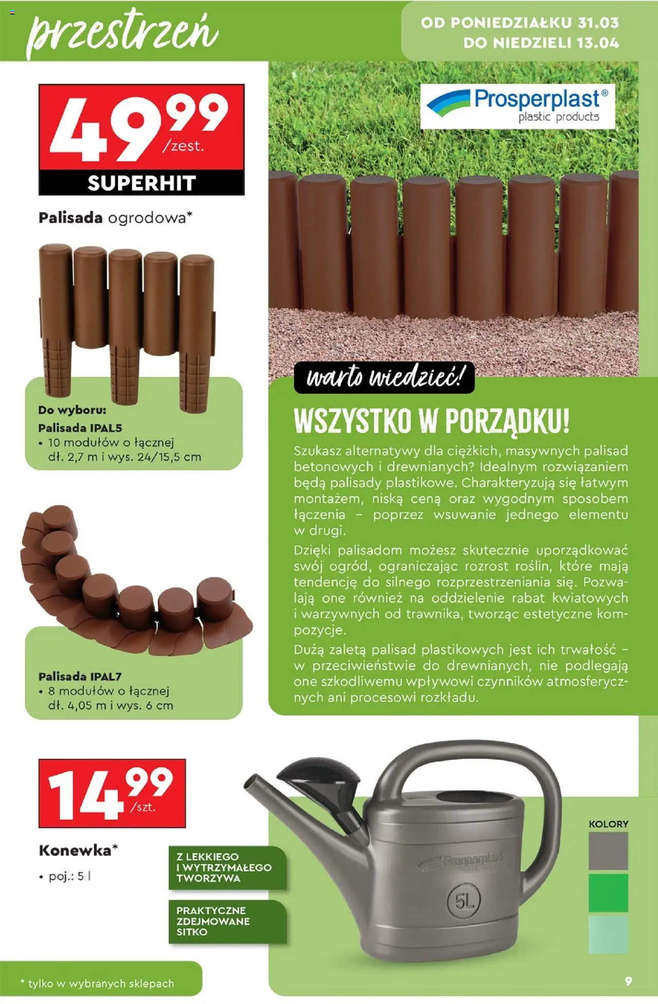 Biedronka gazetka Sezon ogrodowy ważna od 31.03.2025 do 13.04.2025 strona 9