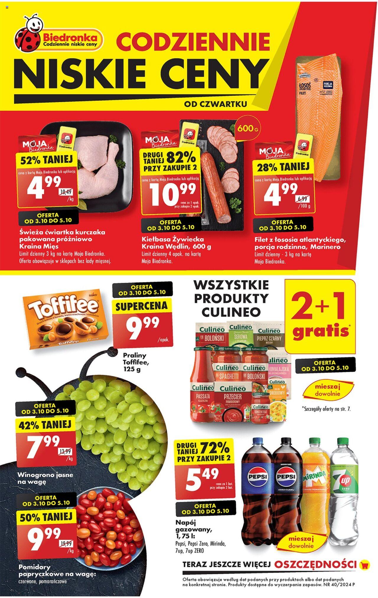  Biedronka gazetka ważna od 03.10.2024 do 09.10.2024 strona 1