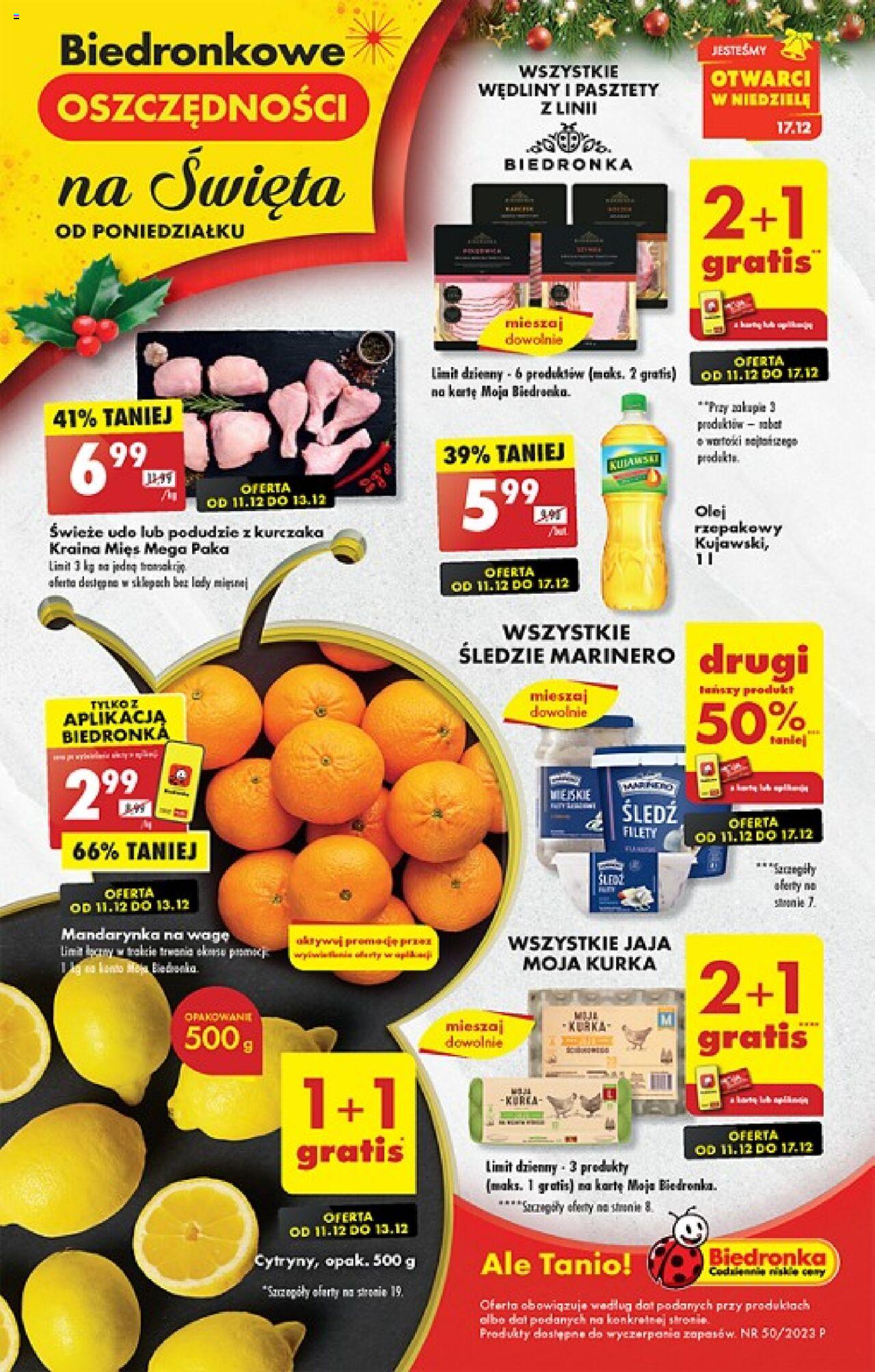 Biedronka gazetka ważna od 11.12.2023 do 17.12.2023 strona 1