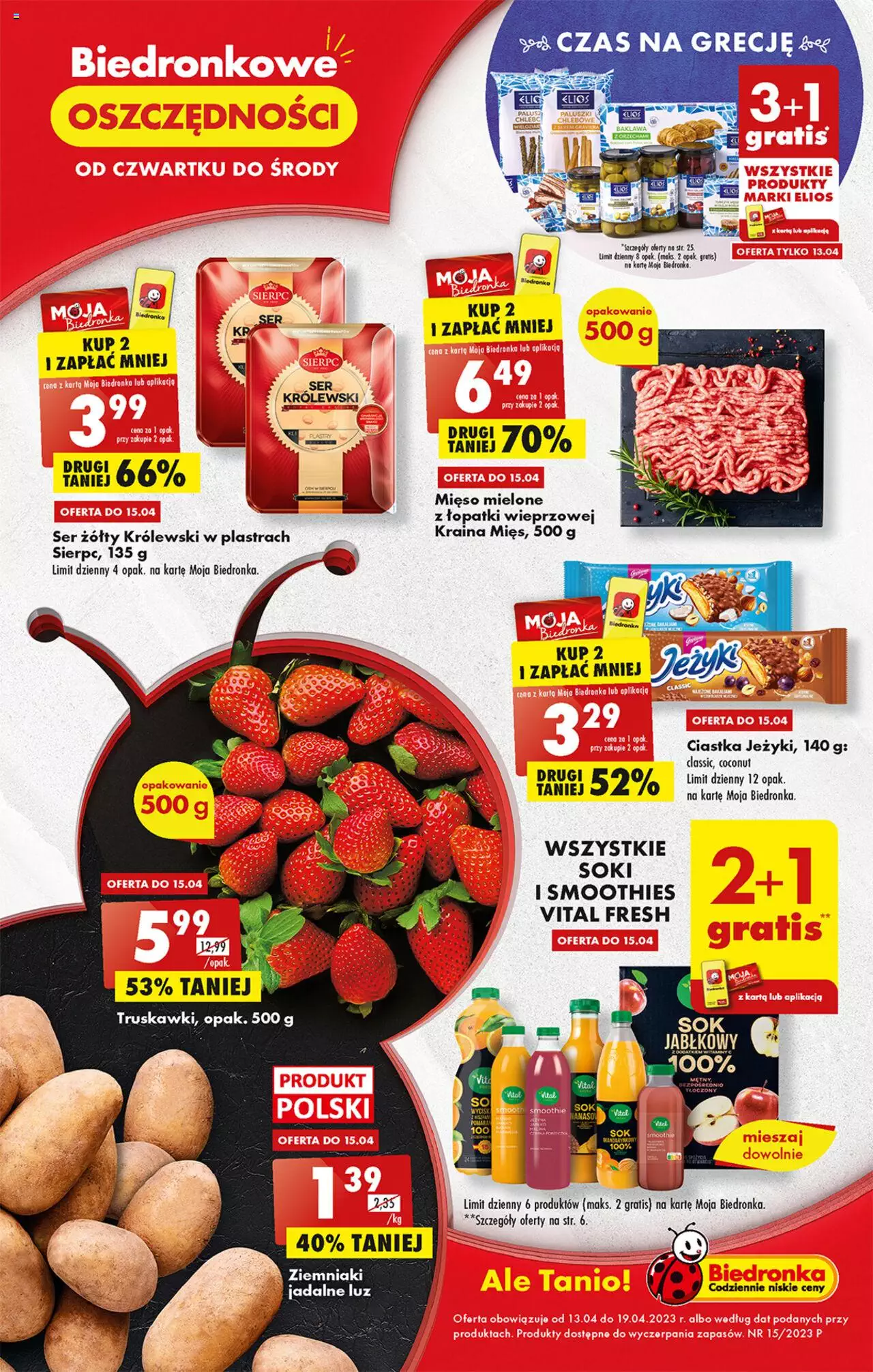 Biedronka gazetka ważna od 13.04.2023 do 19.04.2023 strona 1