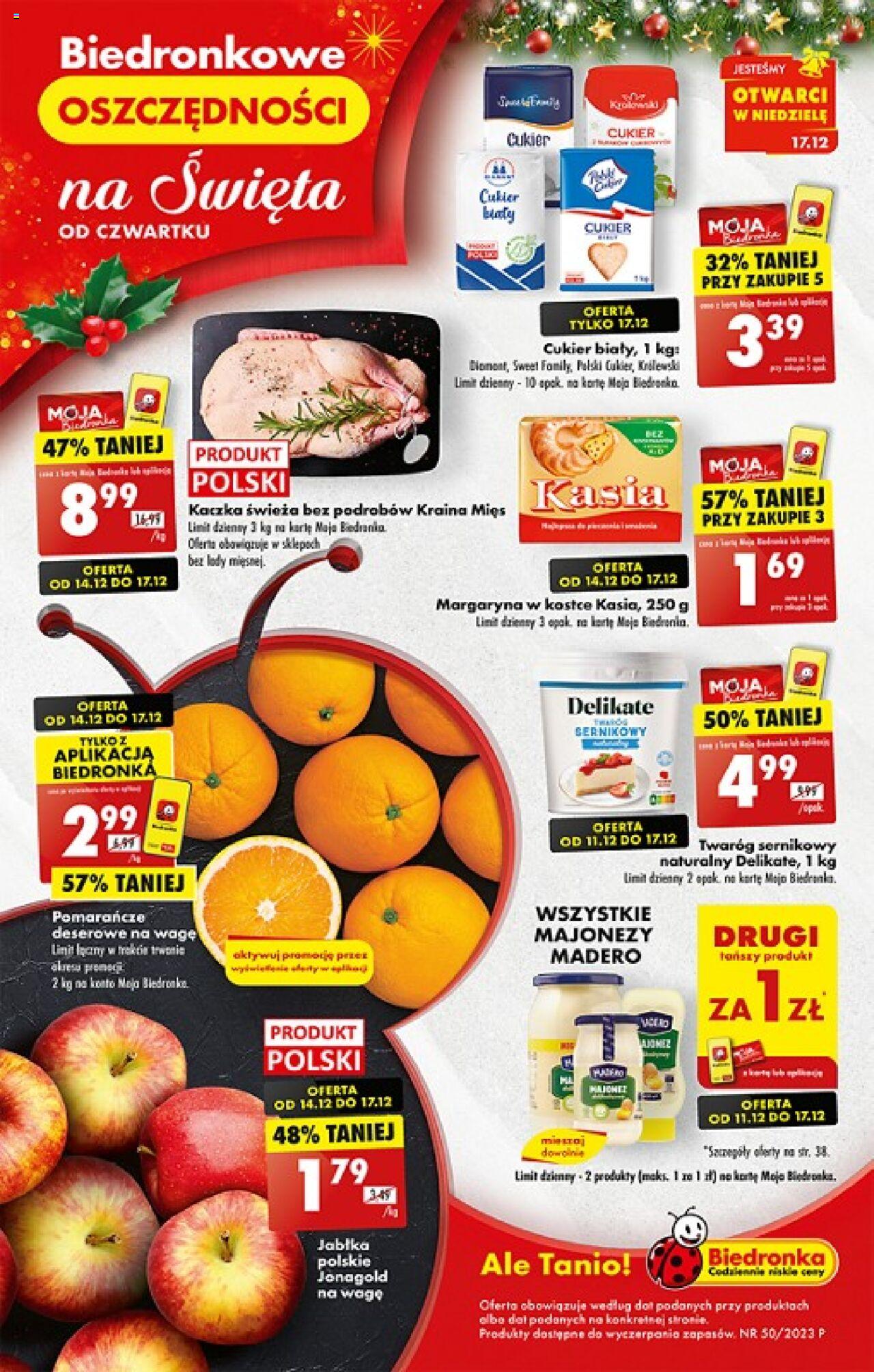 Biedronka gazetka ważna od 14.12.2023 do 20.12.2023 strona 1