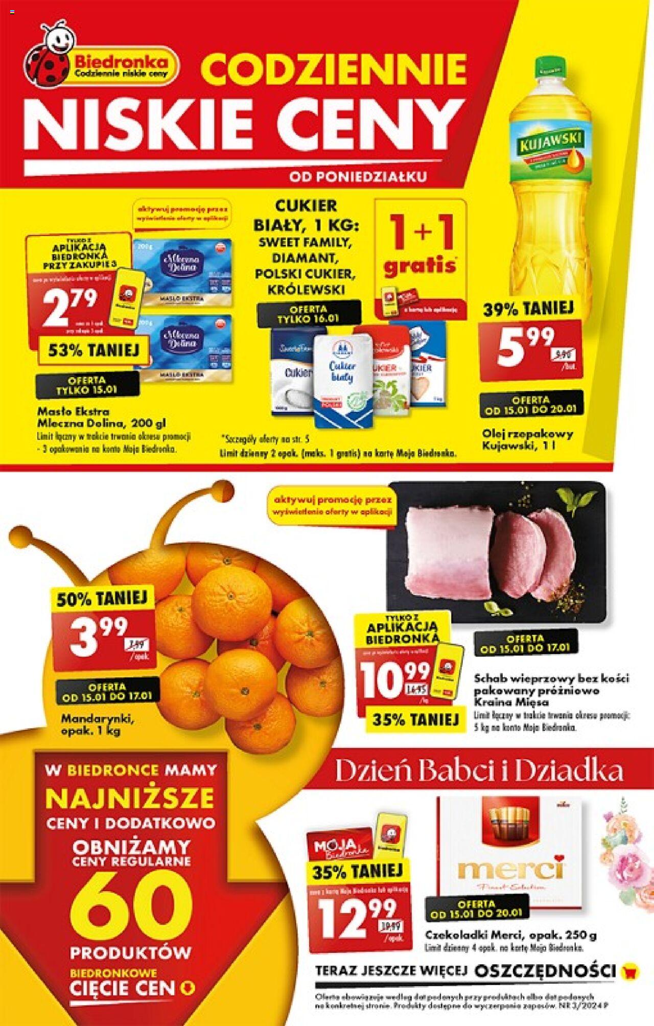 Biedronka gazetka ważna od 15.01.2024 do 20.01.2024 strona 1
