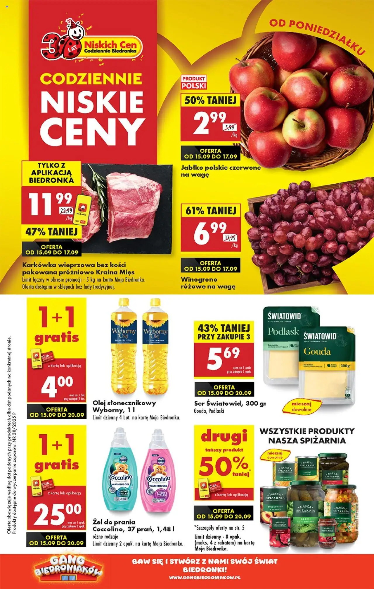 Biedronka gazetka ważna od 15.09.2025 do 20.09.2025 strona 1