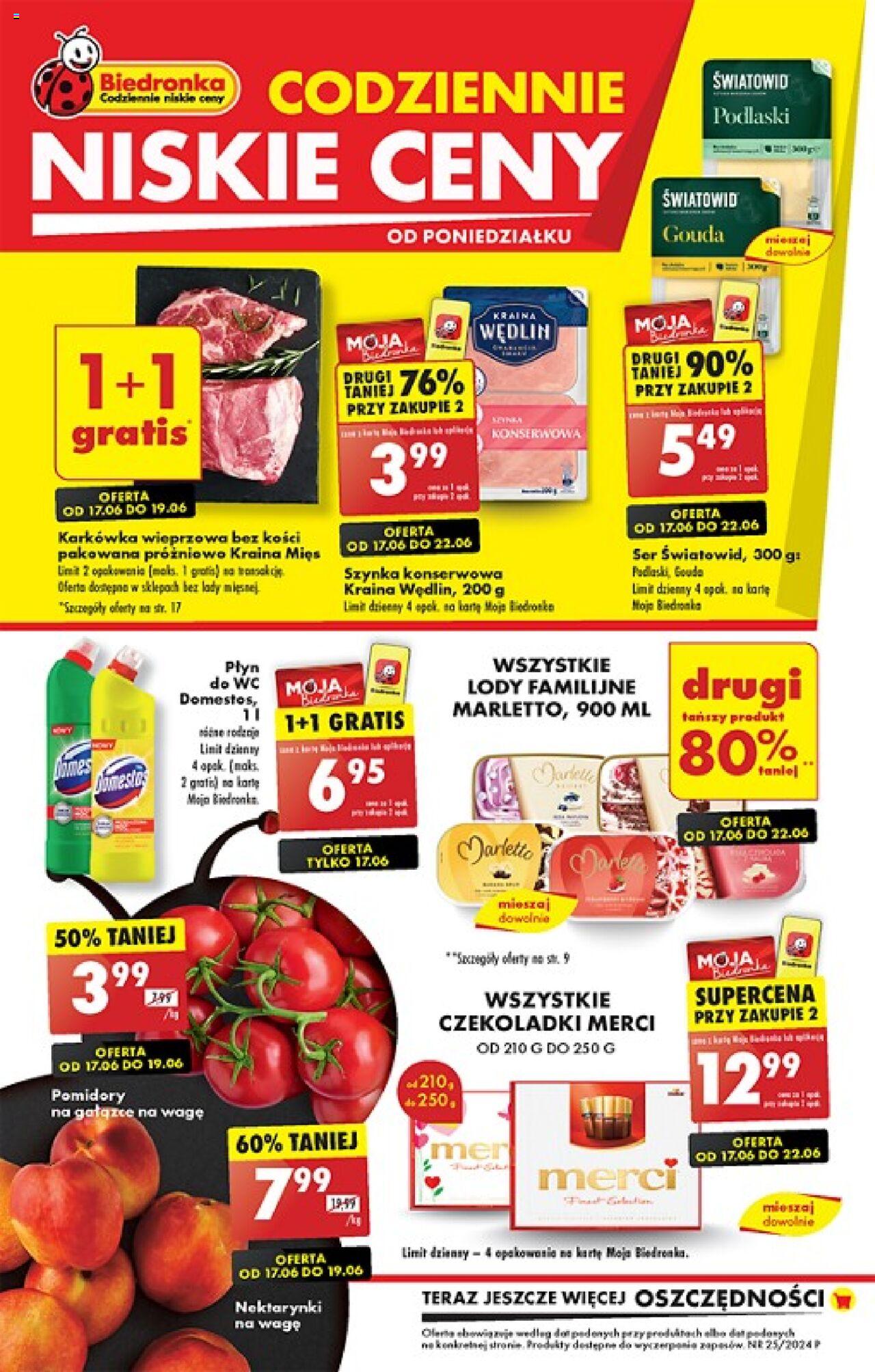 Biedronka gazetka ważna od 17.06.2024 do 22.06.2024 strona 1