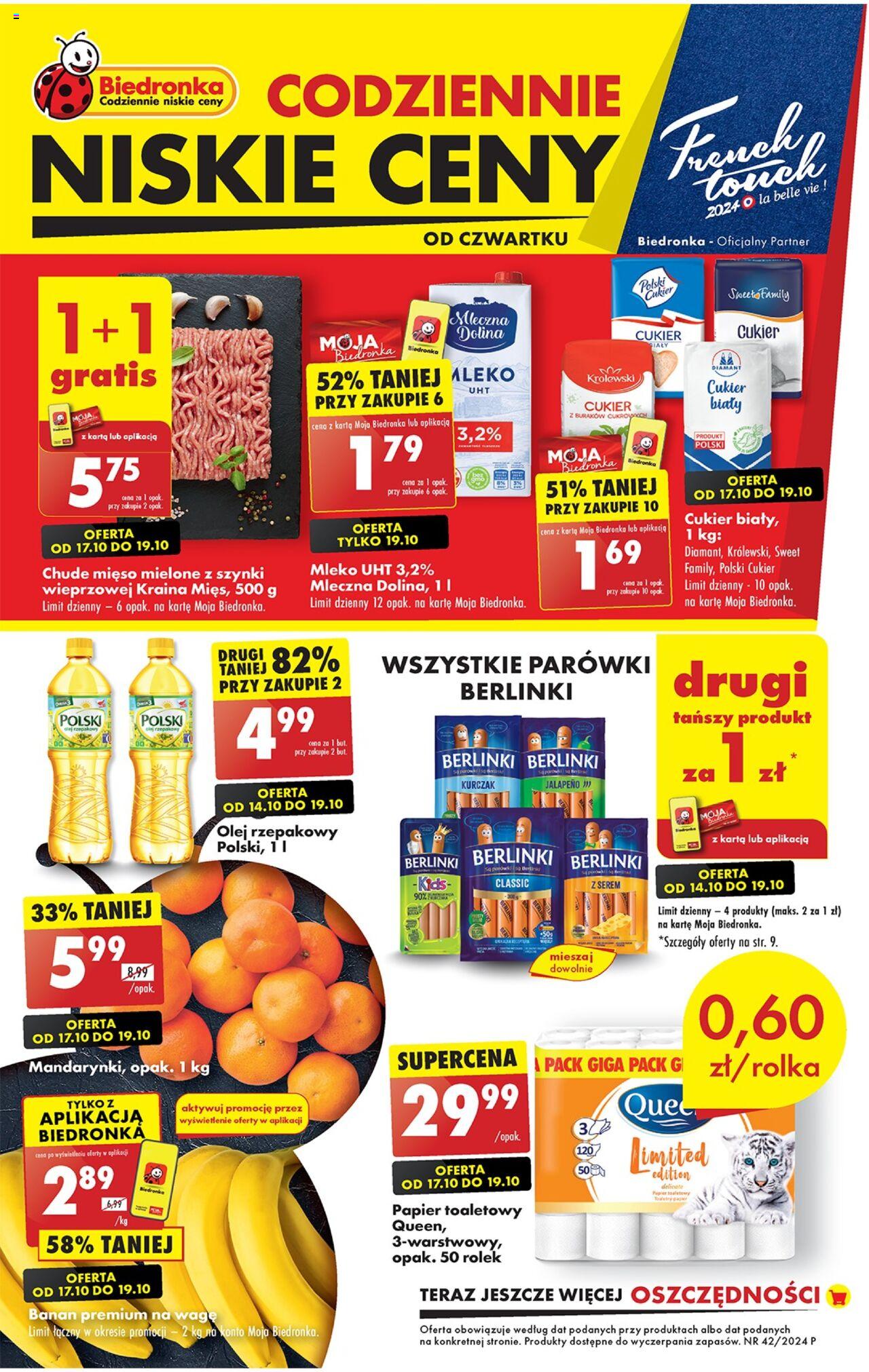 Biedronka gazetka ważna od  17.10.2024 do 23.10.2024 strona 1