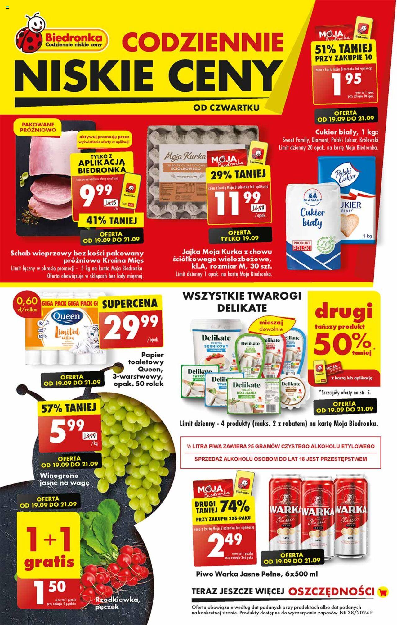 Biedronka gazetka ważna od 19.09.2024 do 25.09.2024 strona 1