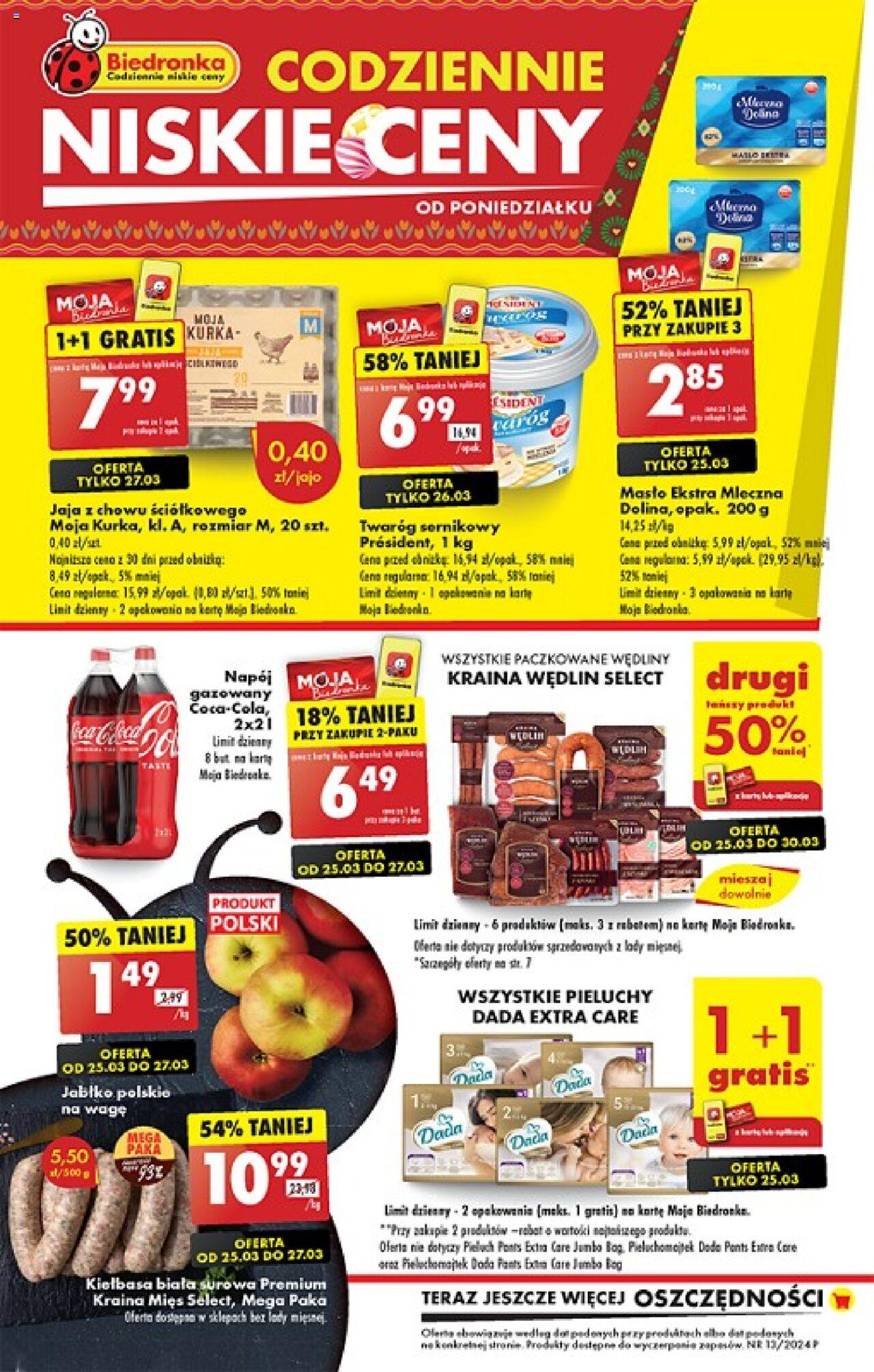 Biedronka gazetka ważna od 25.03.2024 do 30.03.2024 strona 1