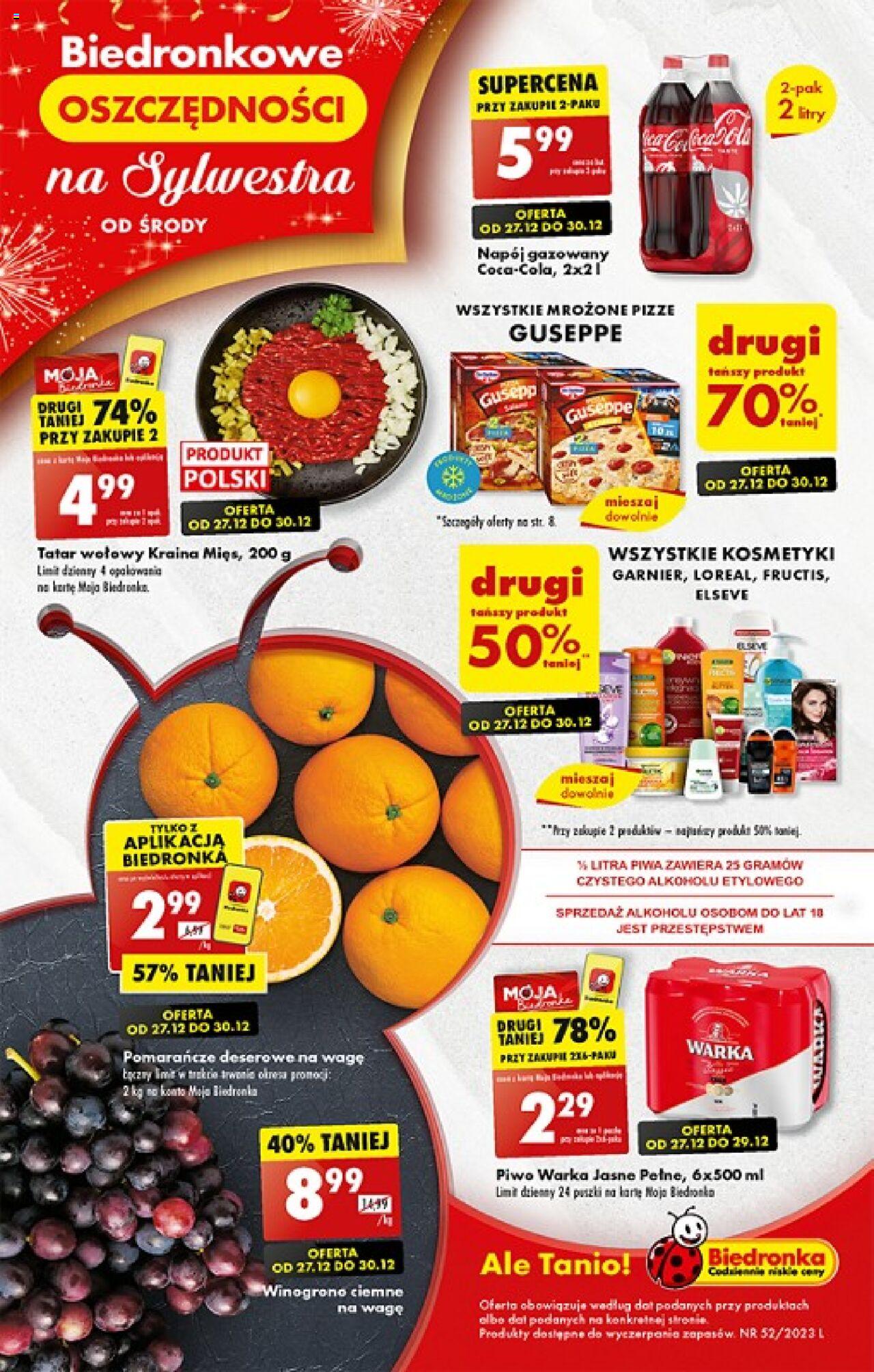 Biedronka gazetka ważna od 27.12.2023 do 03.01.2024 strona 1