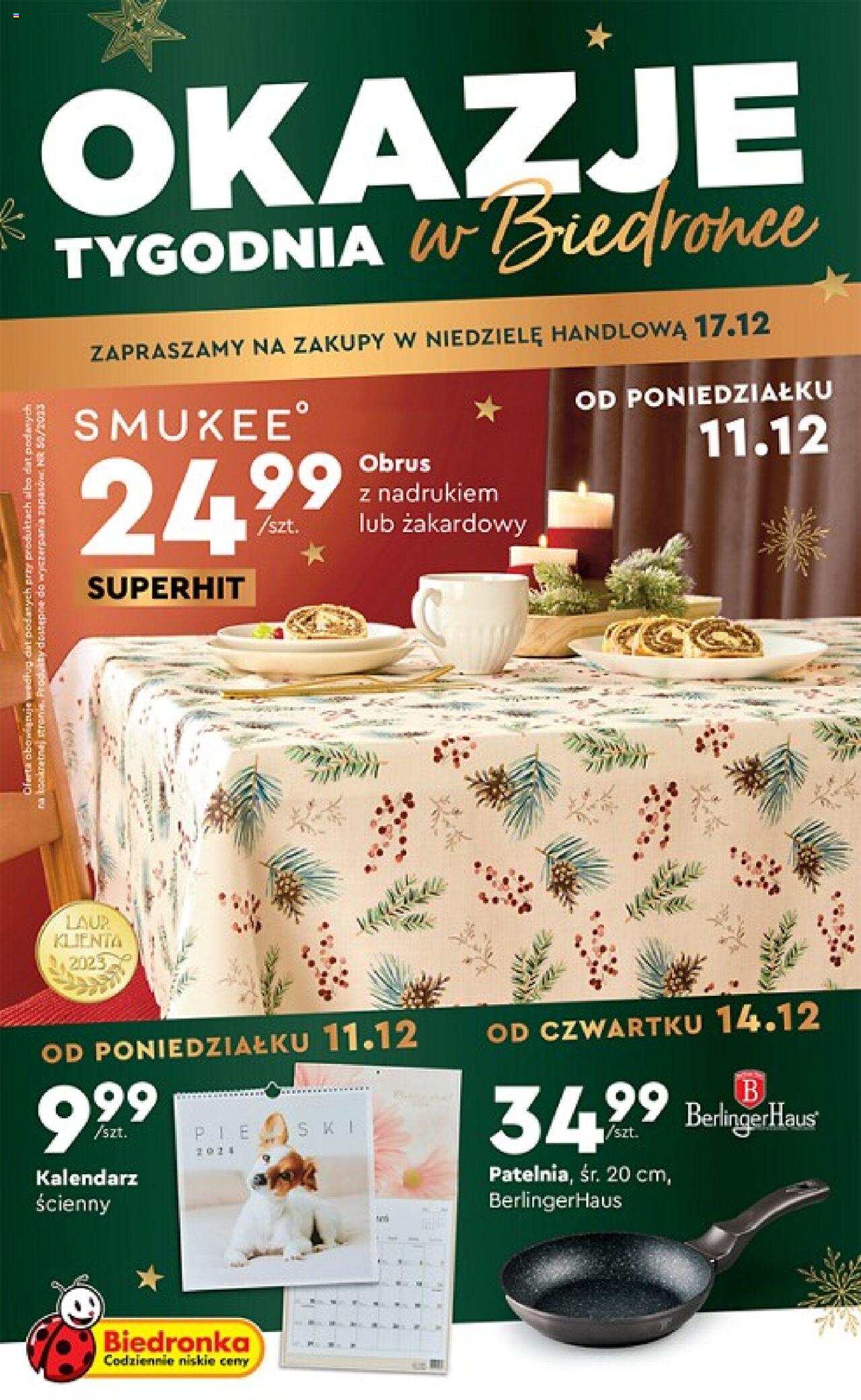 Biedronka Katalog gazetka ważna od 11.12.2023 do 22.12.2023 strona 1