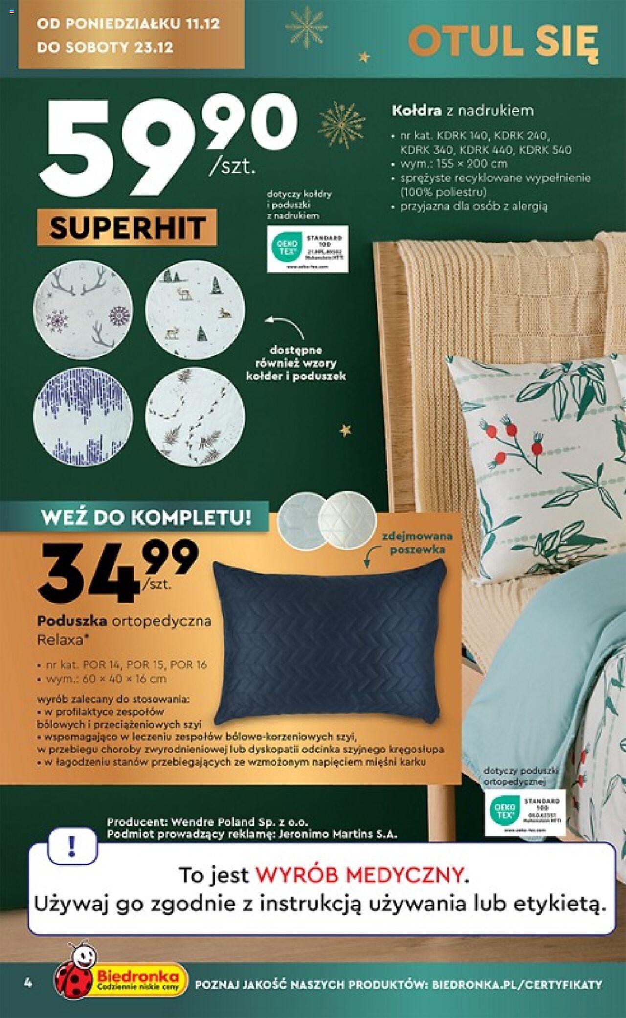 Biedronka Katalog gazetka ważna od 11.12.2023 do 22.12.2023 strona 4