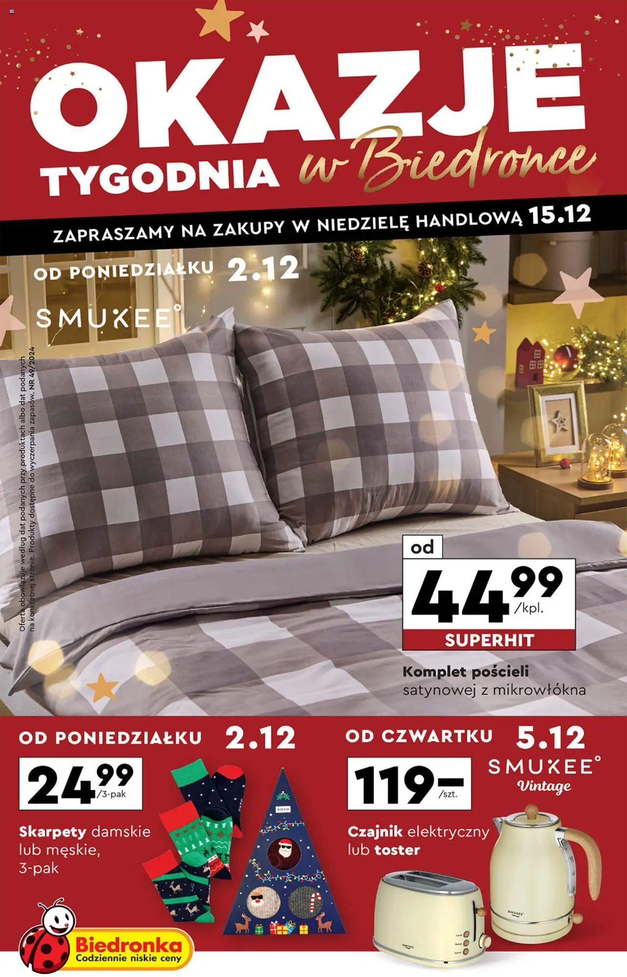 Biedronka Okazje tygodnia gazetka ważna od 02.12.2024 do 15.12.2024 strona 1