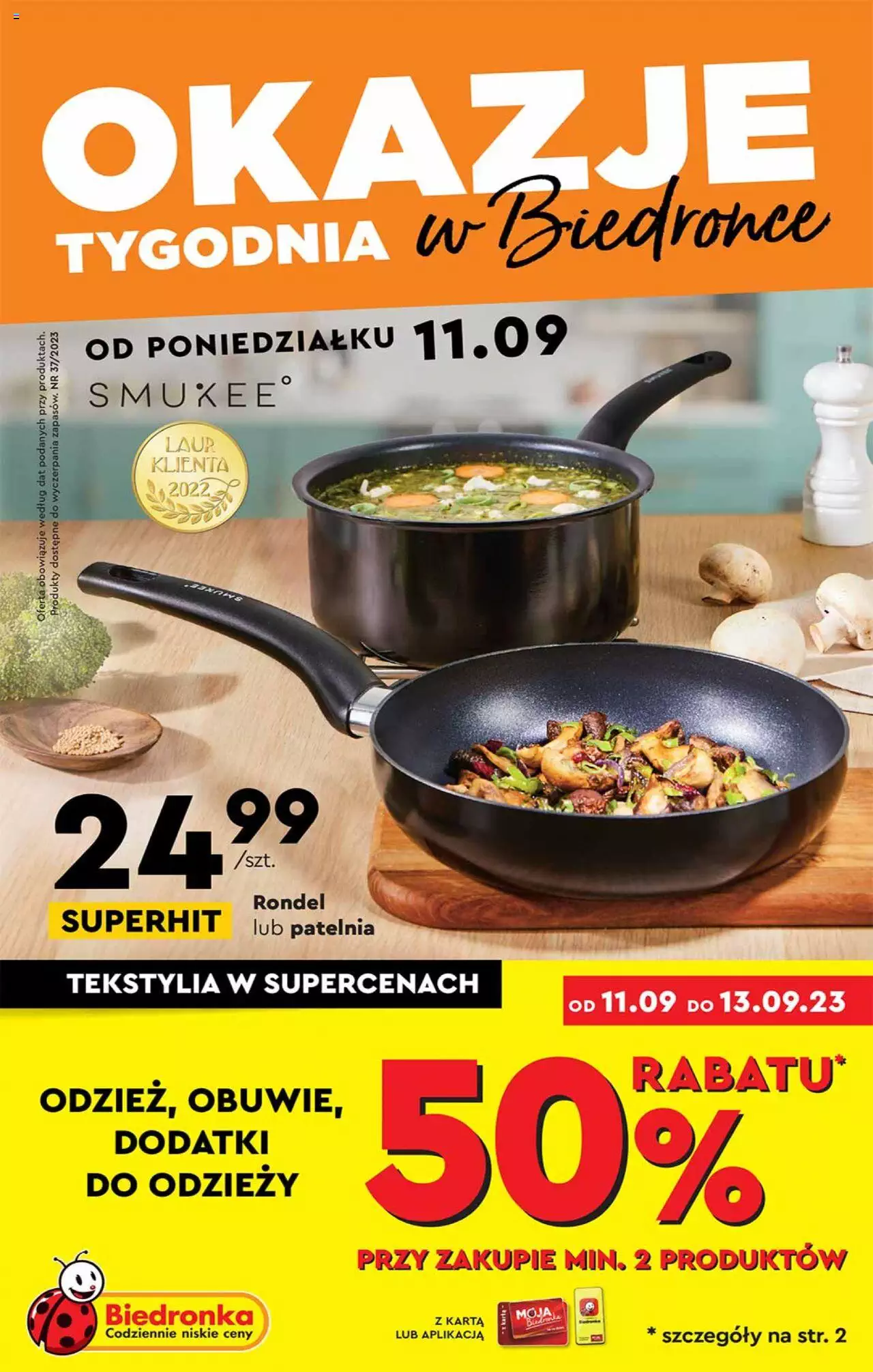 Biedronka Okazje tygodnia gazetka ważna od 11.09.2023 strona 1