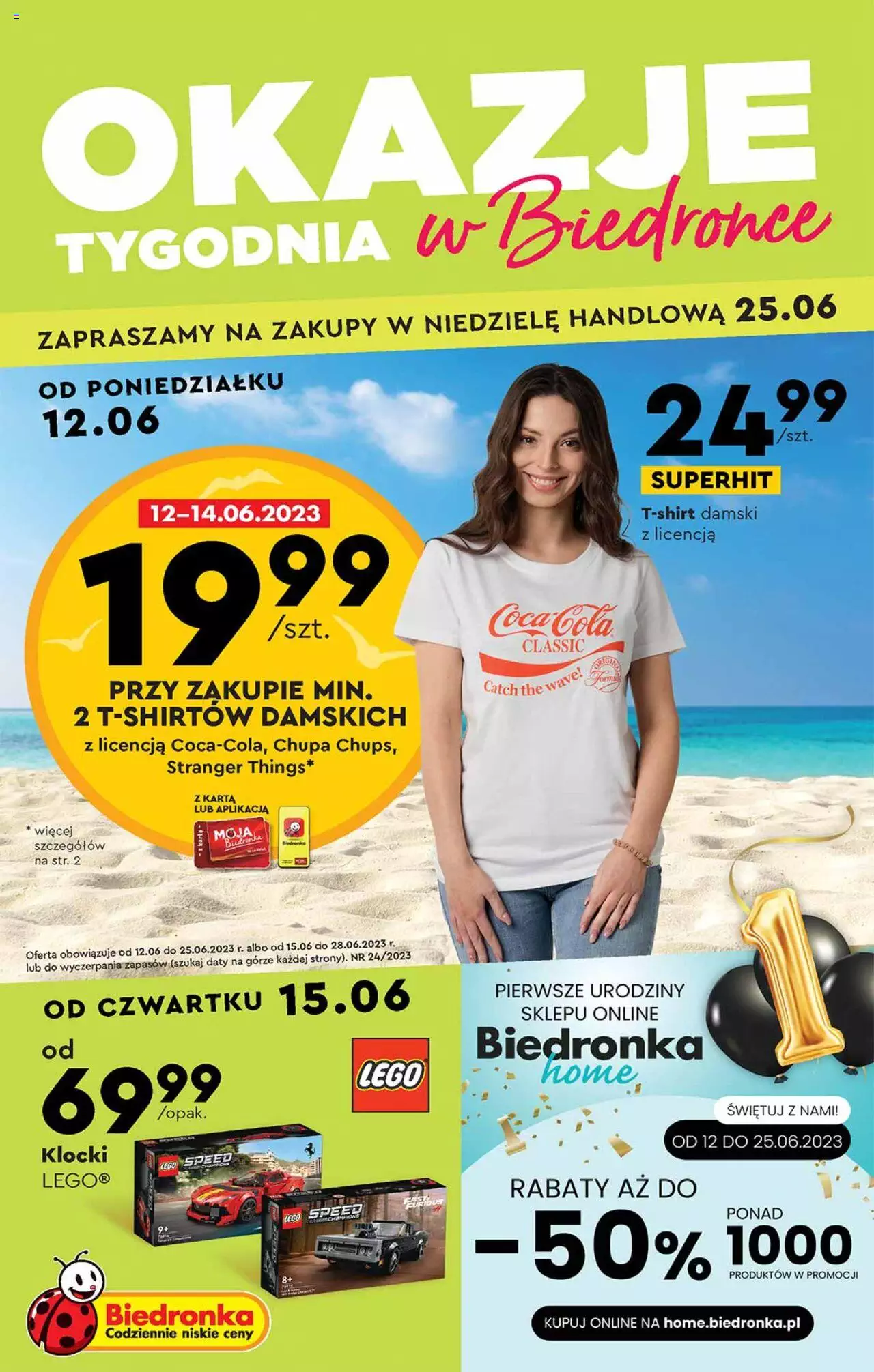Biedronka Okazje tygodnia gazetka ważna od 12.06.2023 do 25.06.2023 strona 1