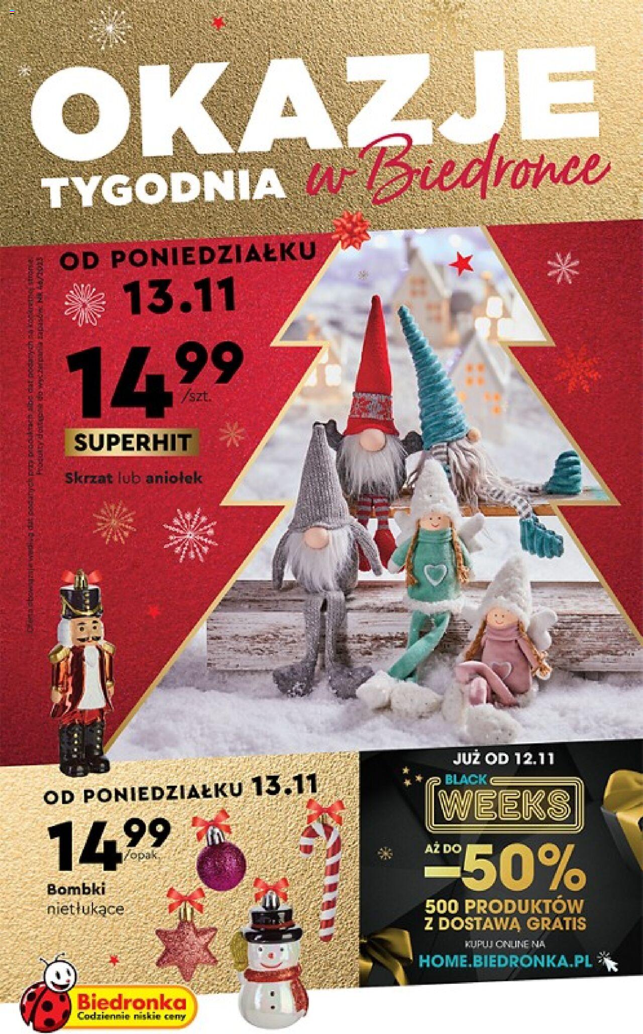 Biedronka Okazje tygodnia gazetka ważna od  13.11.2023 do 24.11.2023 strona 1