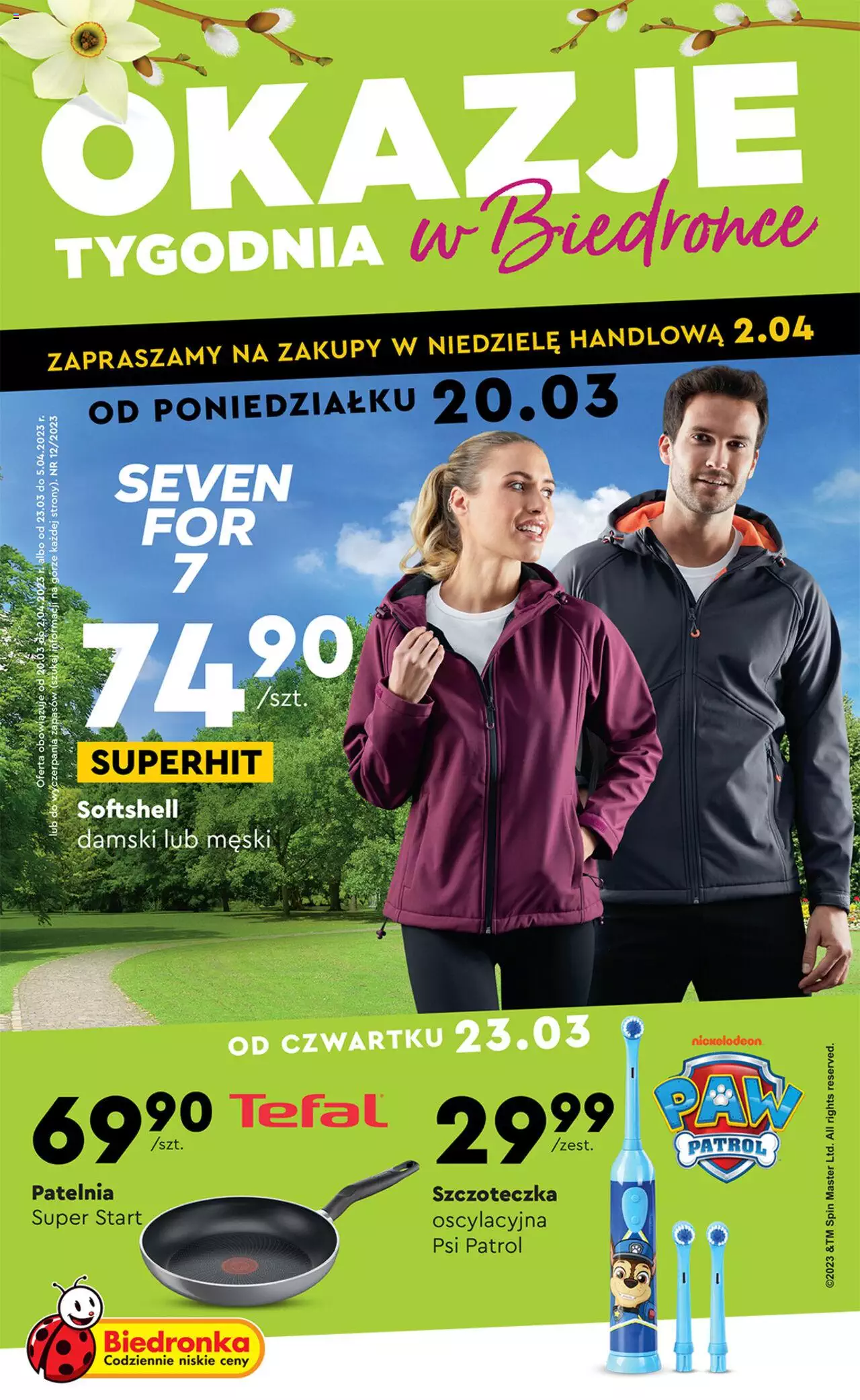 Biedronka Okazje tygodnia gazetka ważna  od 20.03.2023 do 05.04.2023 strona 1
