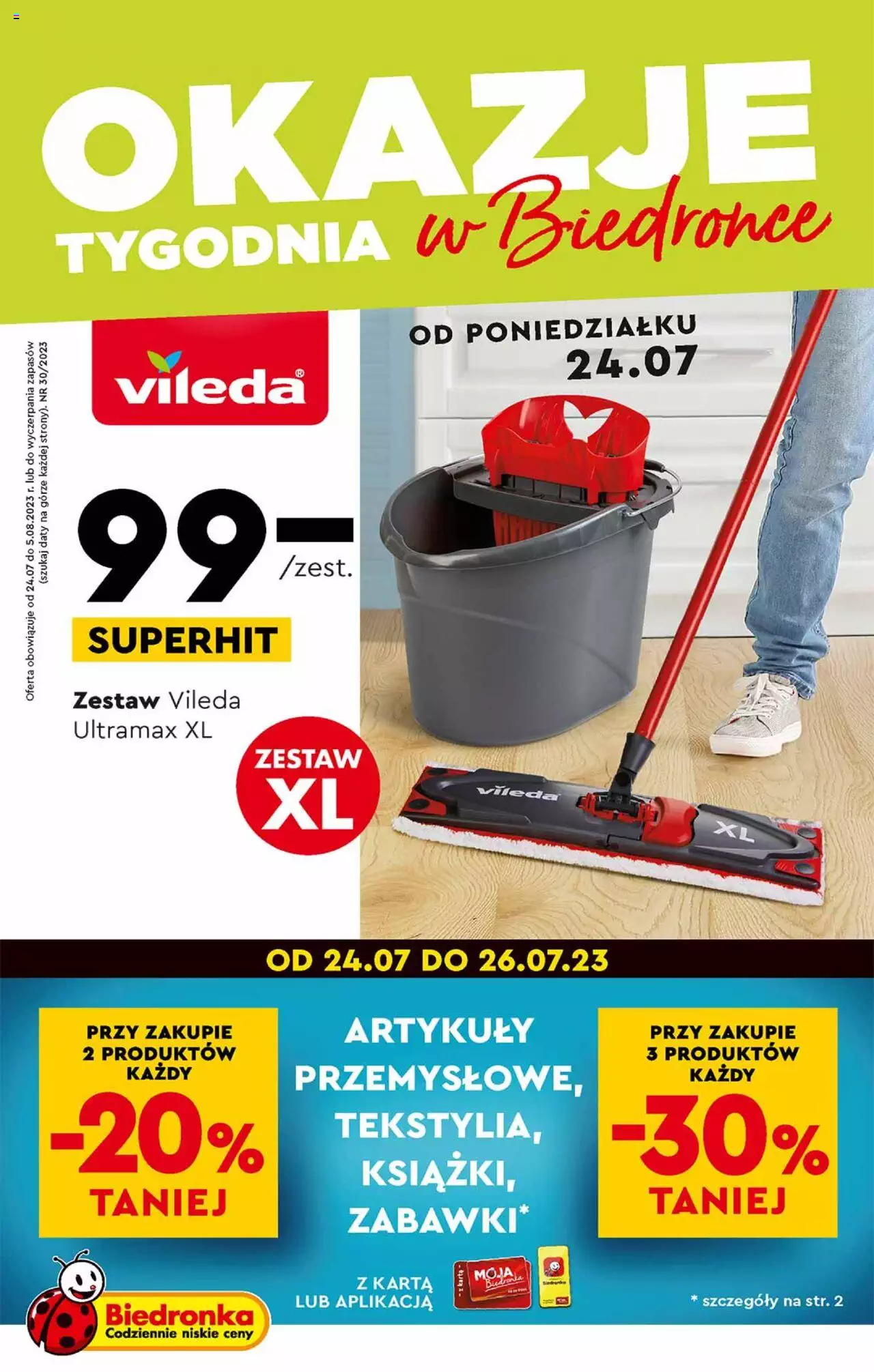 Biedronka Okazje tygodnia gazetka ważna  od 24.07.2023 do 05.08.2023 strona 1