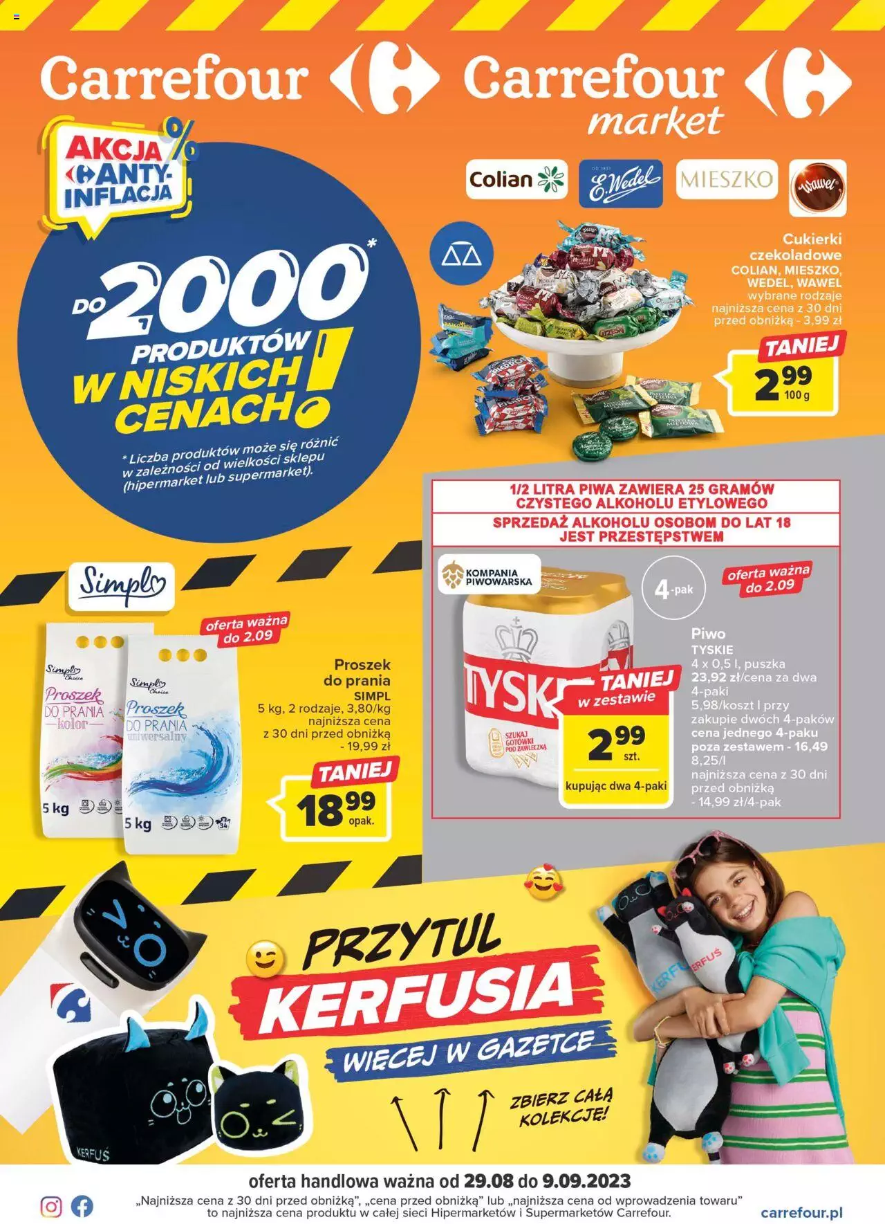 Carrefour Akcja Anty-inflacja Gazetka ważna od 29.08.2023 do 09.09.2023 strona 1