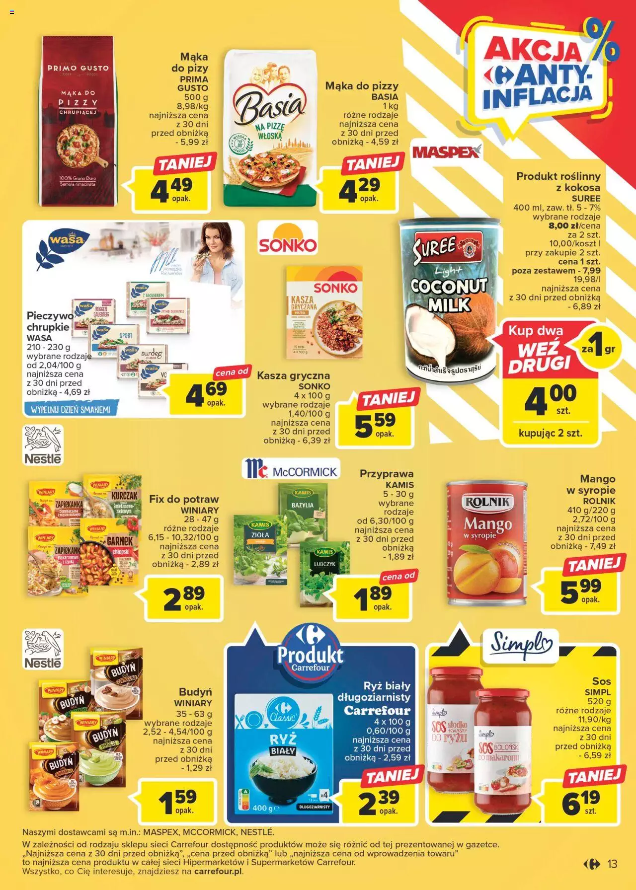 Carrefour Akcja Anty-inflacja Gazetka ważna od 29.08.2023 do 09.09.2023 strona 13