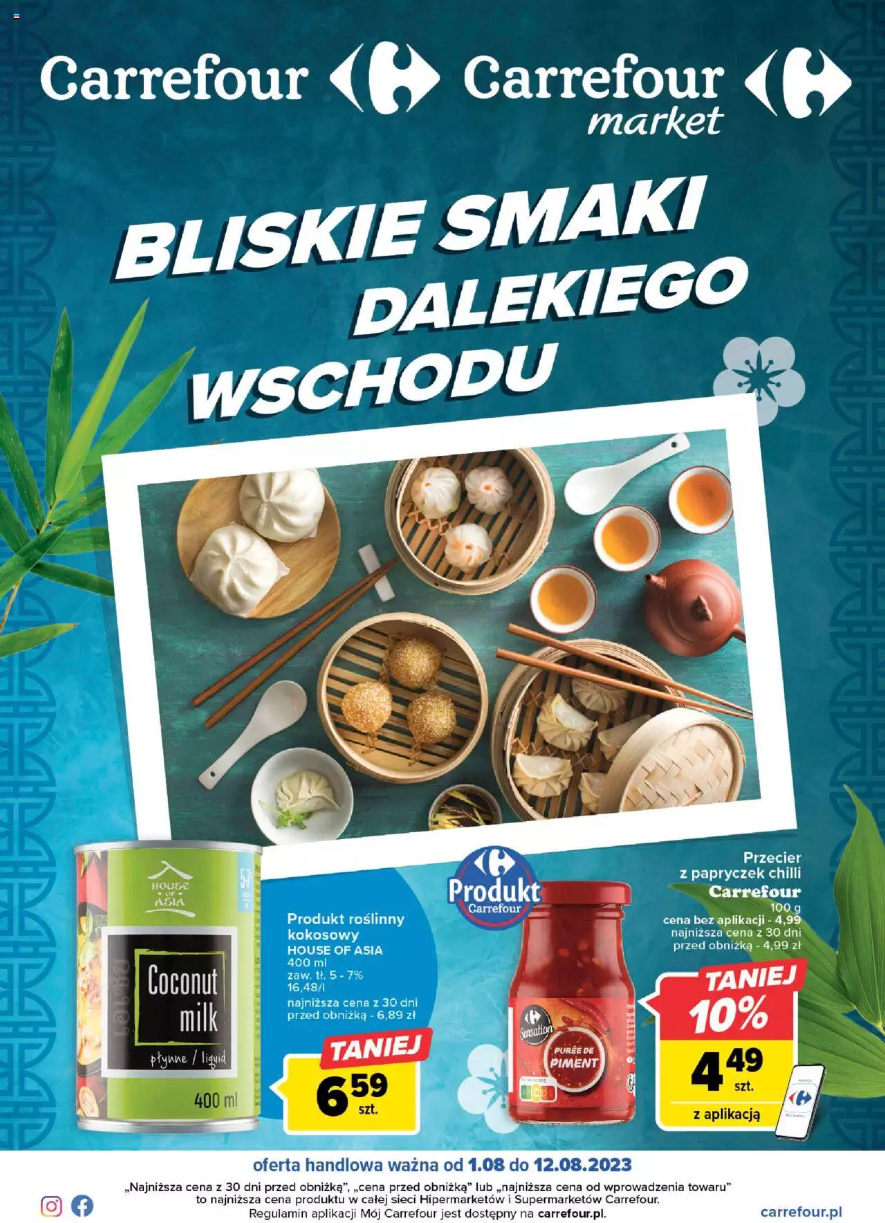 Carrefour Bliskie smaki dalekiego wschodu Gazetka ważna od 01.08.2023 do 12.08.2023 strona 1