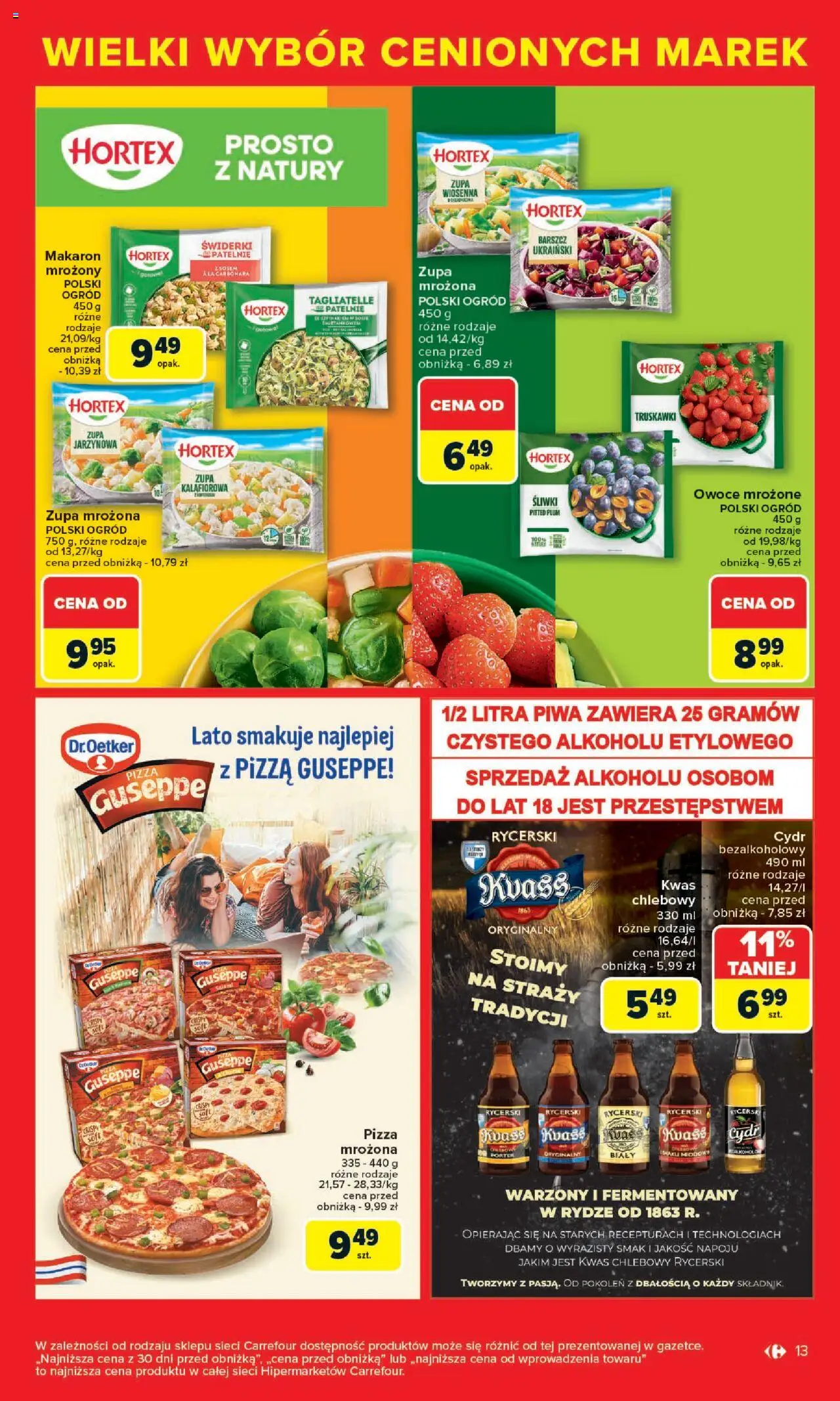 Carrefour Cenione marki, super ceny  Gazetka  ważna od  04.08.2025 do 16.08.2025 strona 13