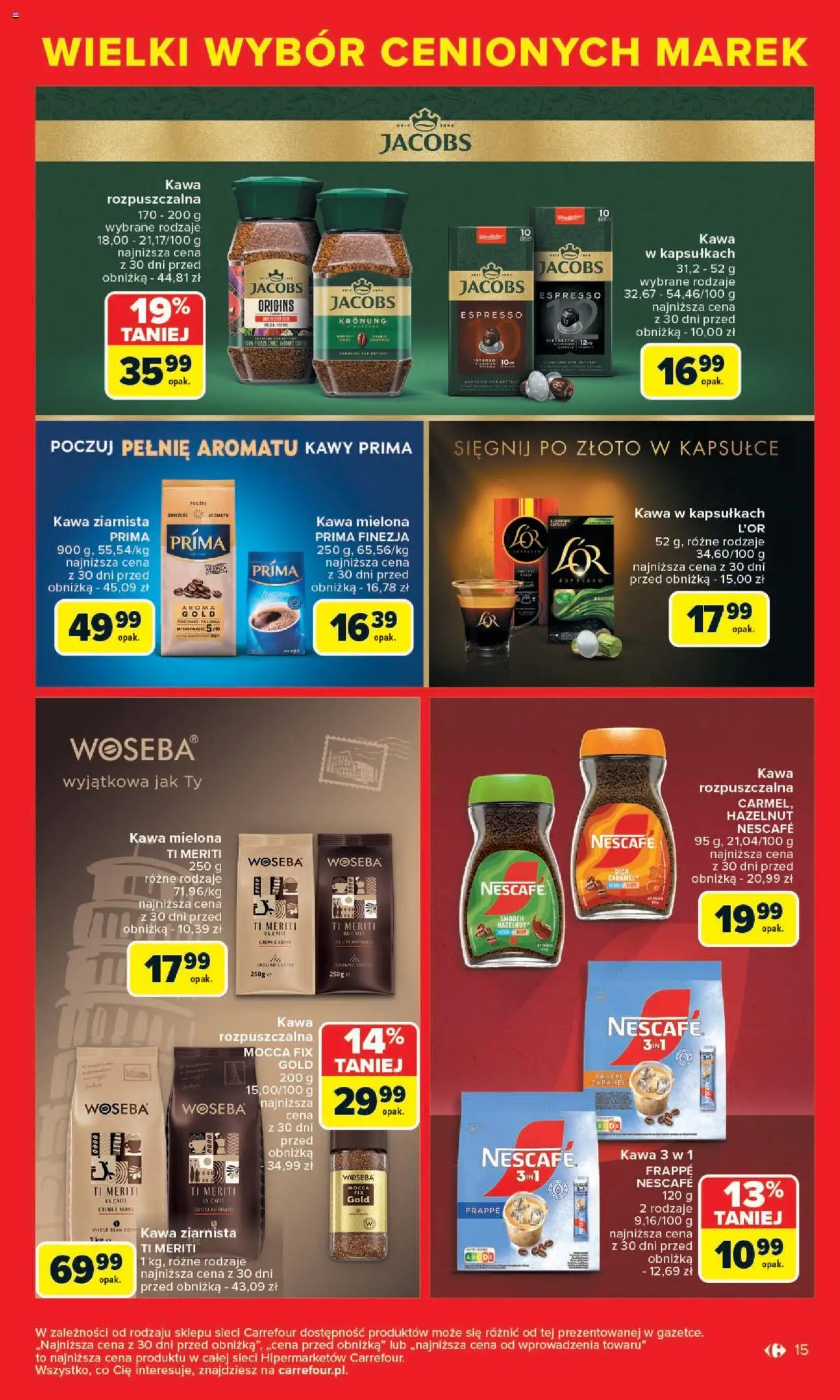 Carrefour Cenione marki, super ceny  Gazetka  ważna od  04.08.2025 do 16.08.2025 strona 15