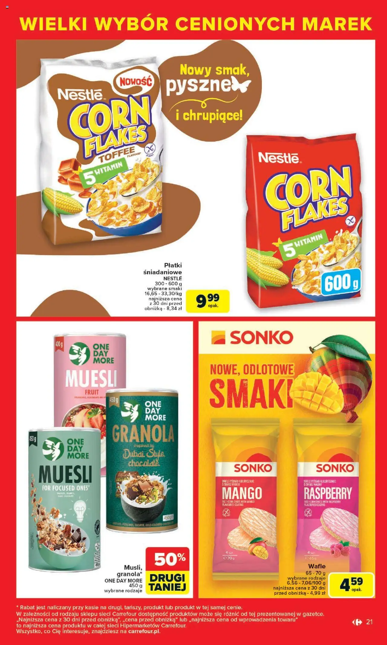 Carrefour Cenione marki, super ceny  Gazetka  ważna od  04.08.2025 do 16.08.2025 strona 21