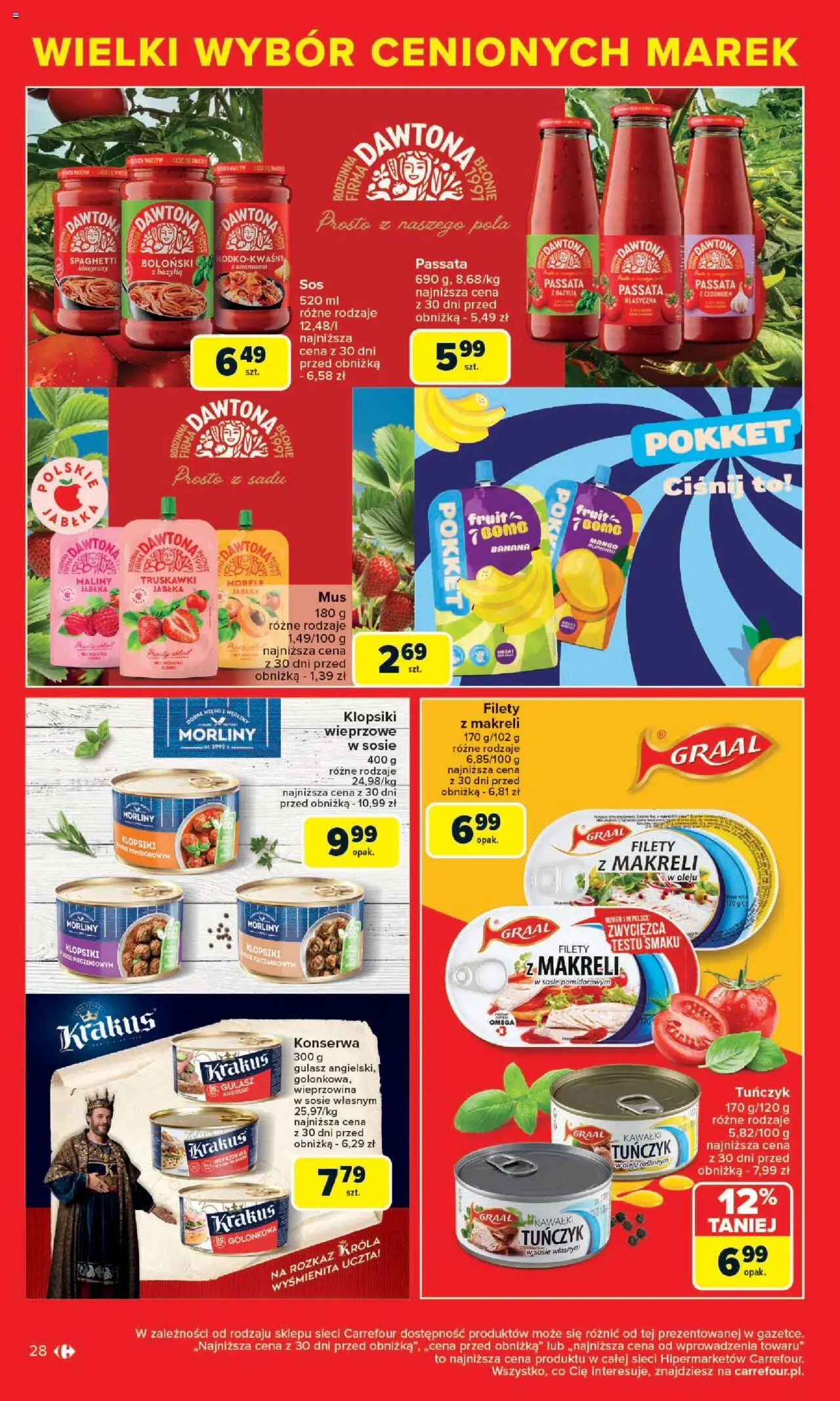 Carrefour Cenione marki, super ceny  Gazetka  ważna od  04.08.2025 do 16.08.2025 strona 28
