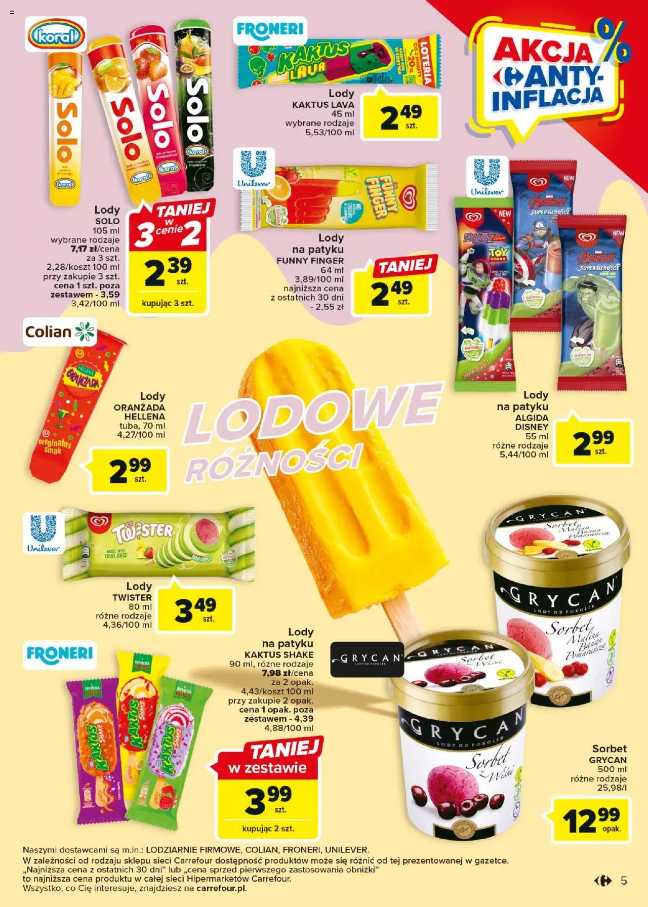 Carrefour Dla lodowych wyjadaczy Gazetka ważna od 23.05.2023 do 30.06.2023 strona 5
