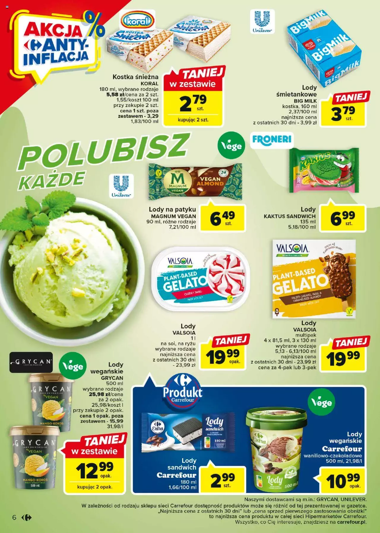 Carrefour Dla lodowych wyjadaczy Gazetka ważna od 23.05.2023 do 30.06.2023 strona 6