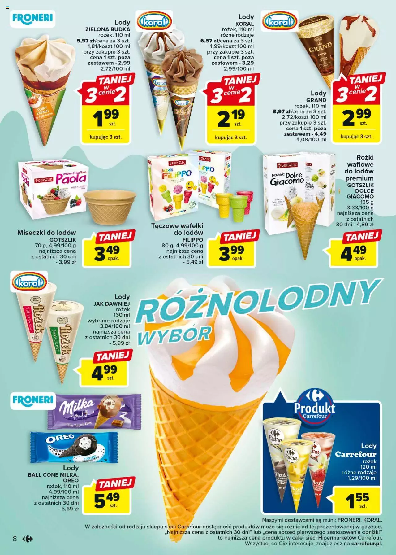 Carrefour Dla lodowych wyjadaczy Gazetka ważna od 23.05.2023 do 30.06.2023 strona 8