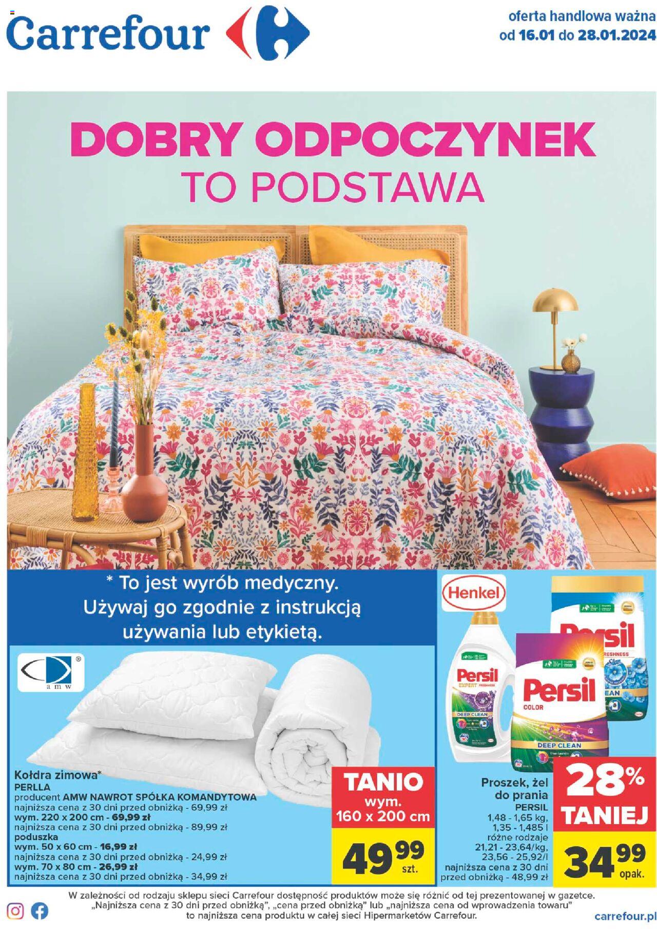 Carrefour Dobry odpoczynek Gazetka ważna od 16.01.2024 do 28.01.2024 strona 1