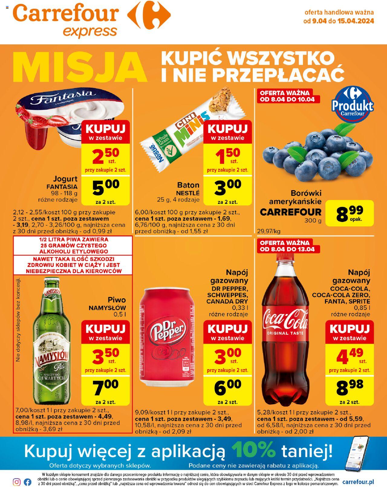 Carrefour Express Gazetka ważna od 09.04.2024 do 15.04.2024 strona 1