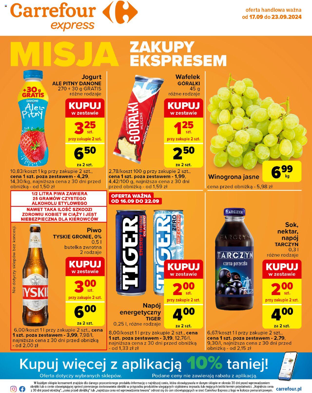 Carrefour Express Gazetka ważna od 17.09.2024 do 23.09.2024 strona 1