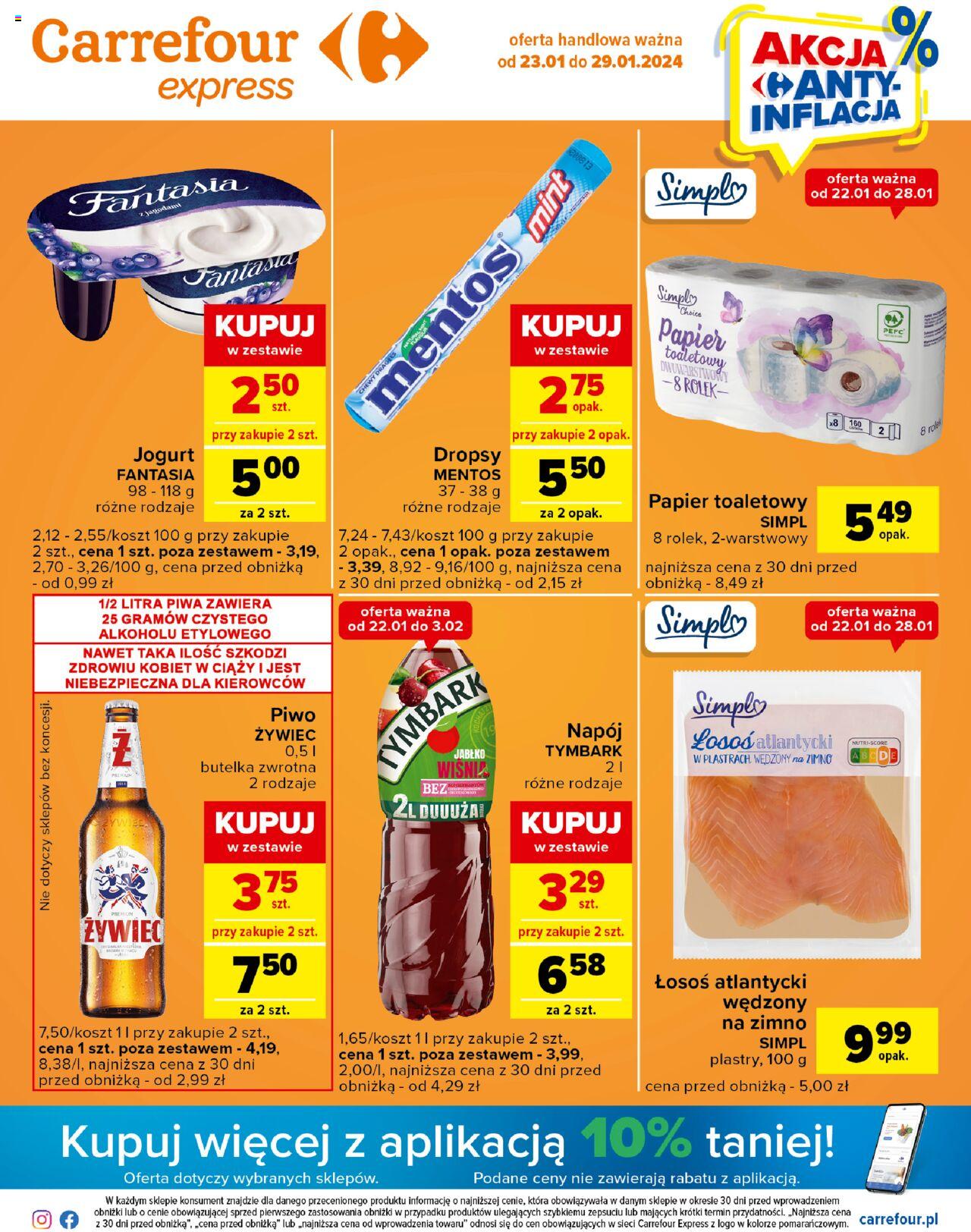 Carrefour Express  Gazetka ważna od 23.01.2024 do 29.01.2024 strona 1
