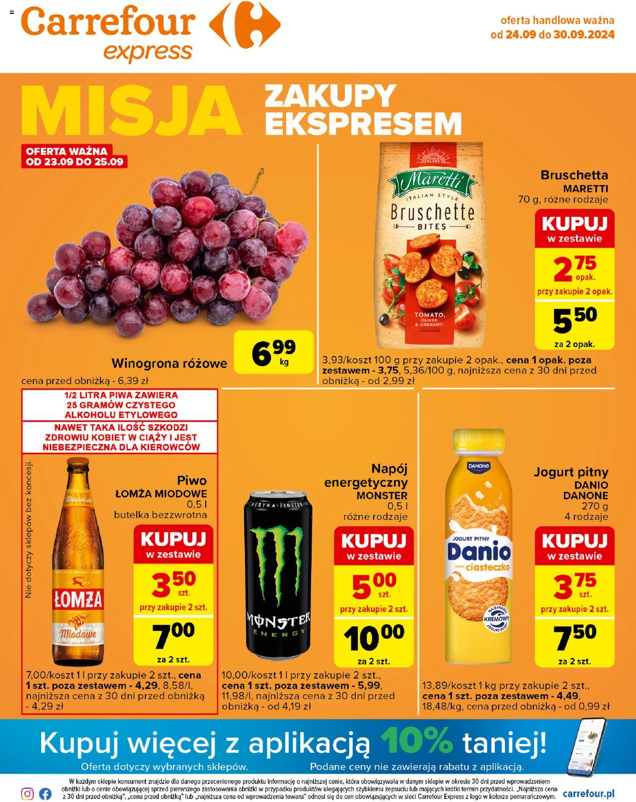 Carrefour Express Gazetka ważna od 24.09.2024 do 30.09.2024 strona 1