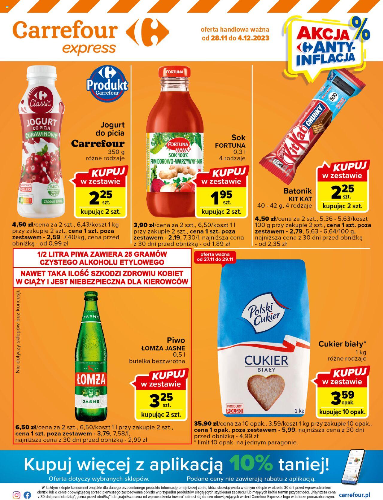 Carrefour Express Gazetka ważna od 28.11.2023 do 04.12.2023 strona 1
