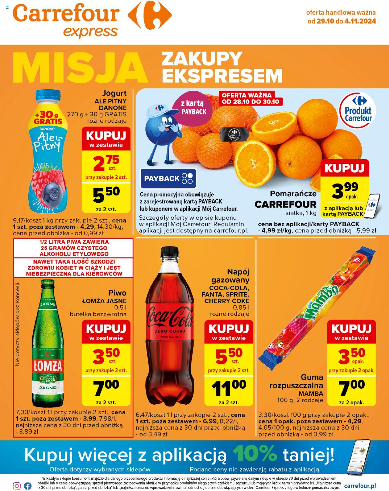 Carrefour Express Gazetka ważna od 29.10.2024 do 04.11.2024 strona 1